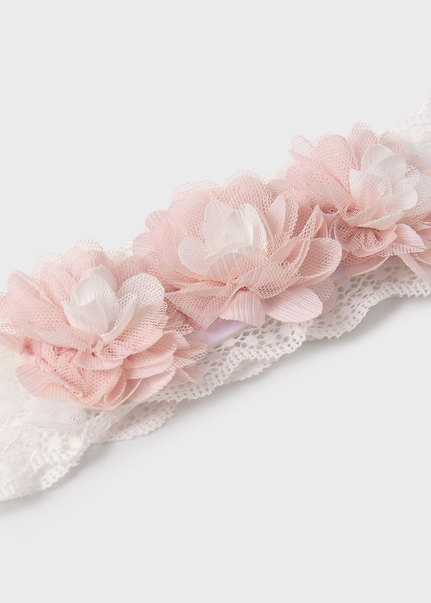 Bandeau en dentelle à fleurs bébé