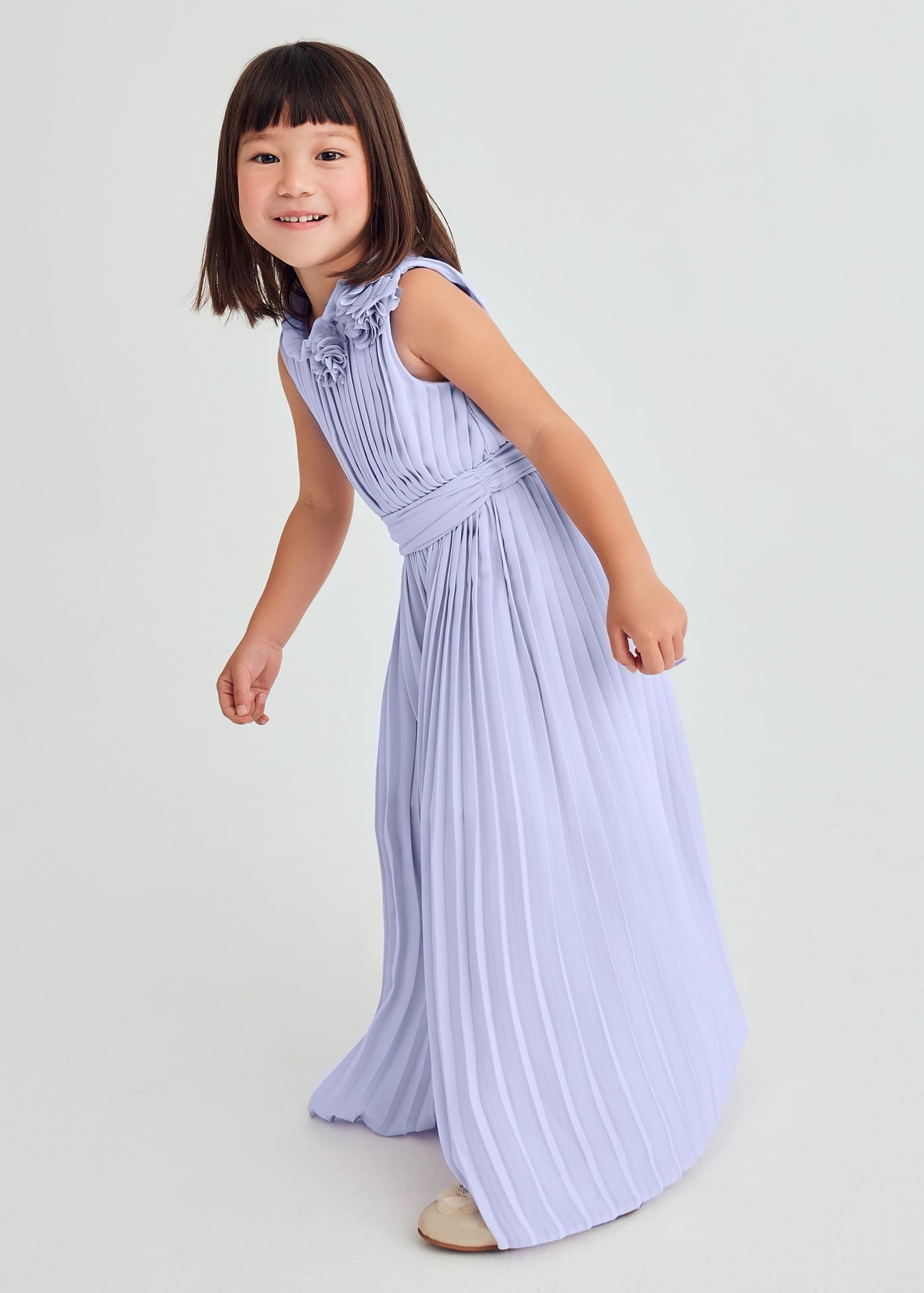 Tuta crepe plissettata bambina