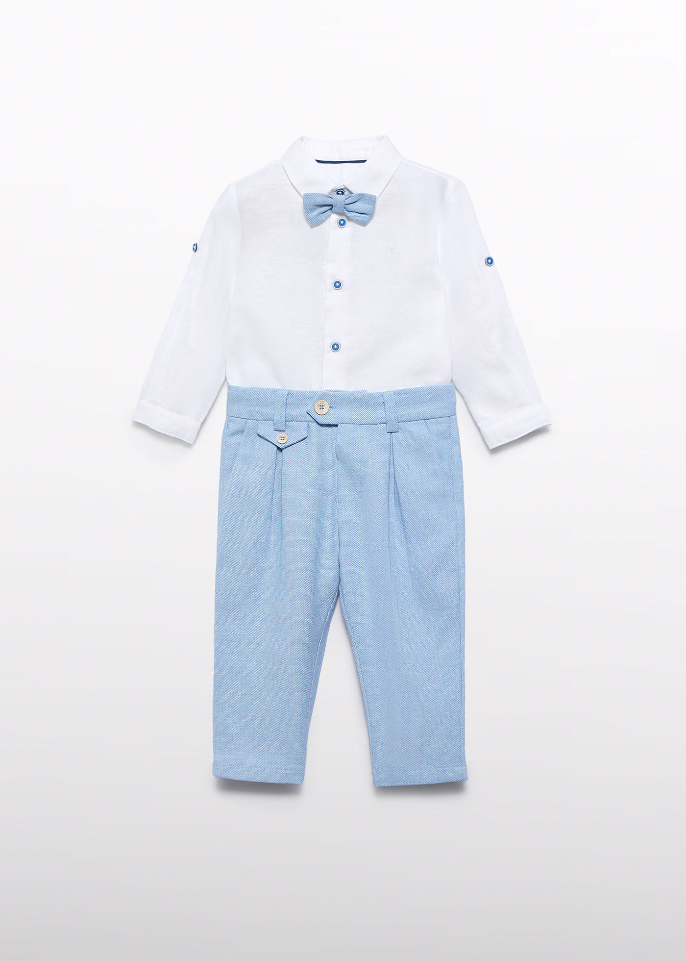 Conjunto pantalón con pajarita bebé