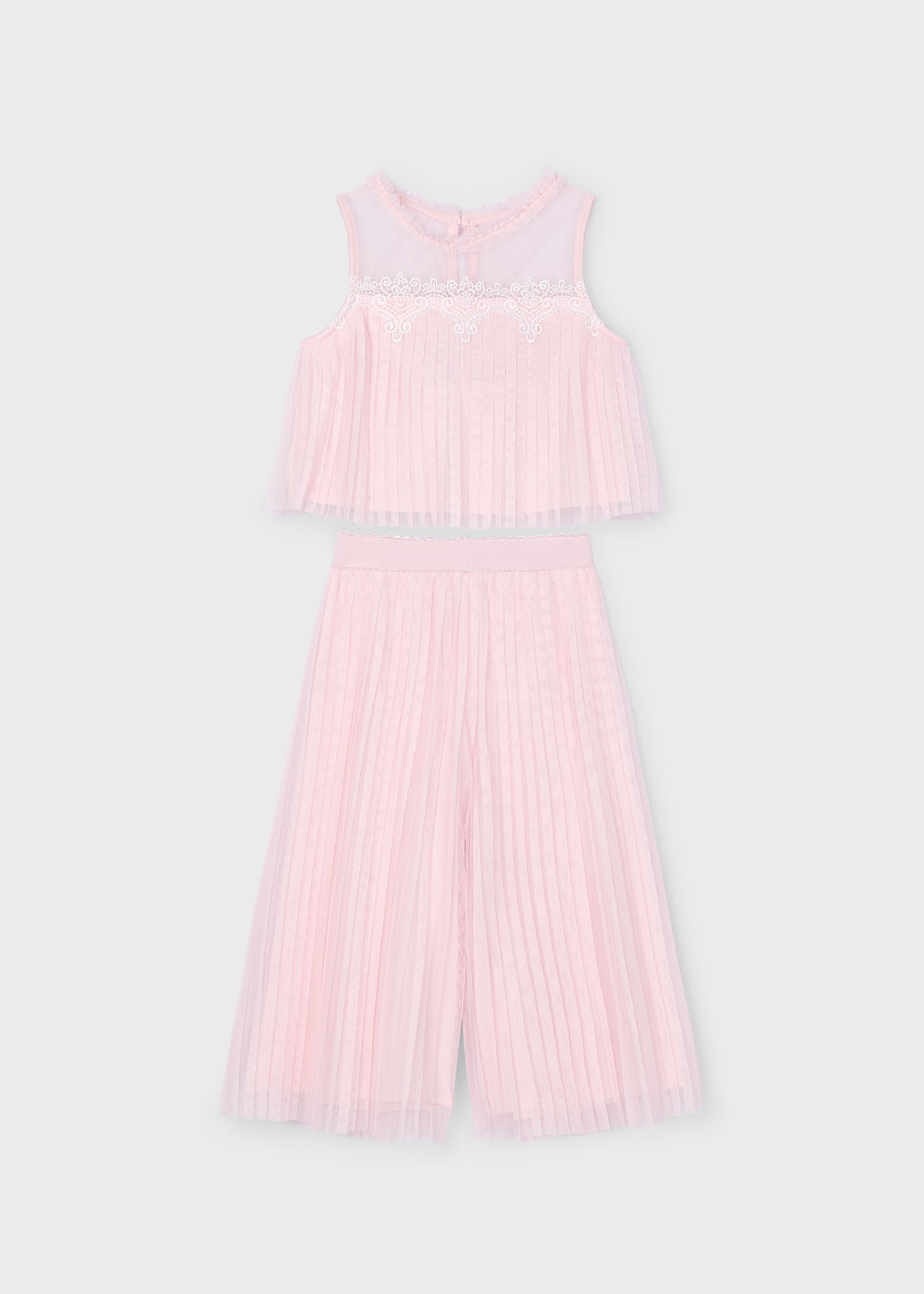 Conjunto pantalón tul plisado niña