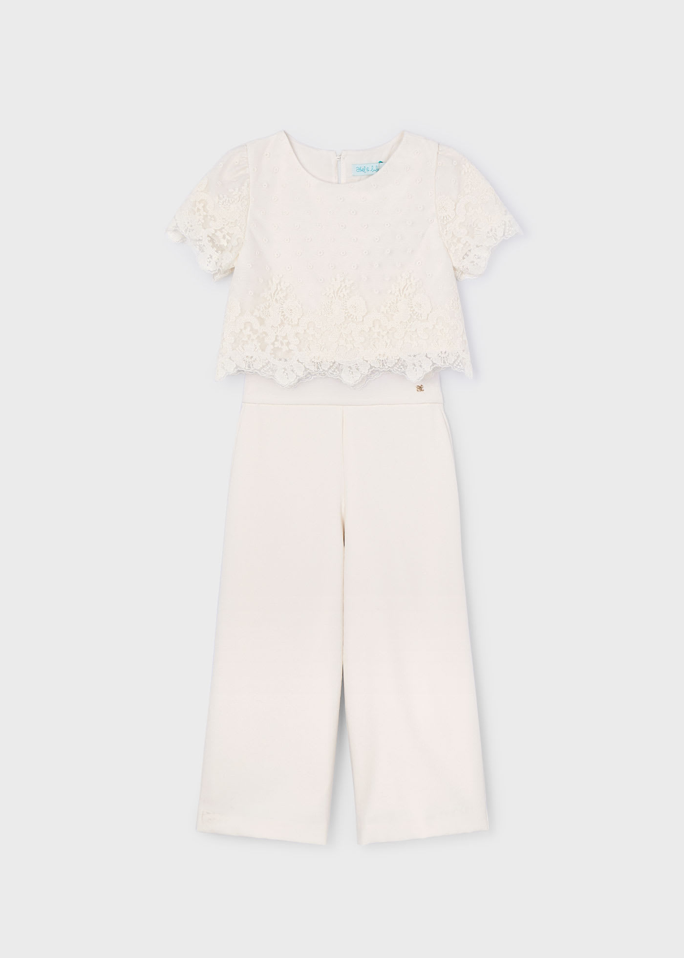 Completo pantalone lungo crêpe bambina