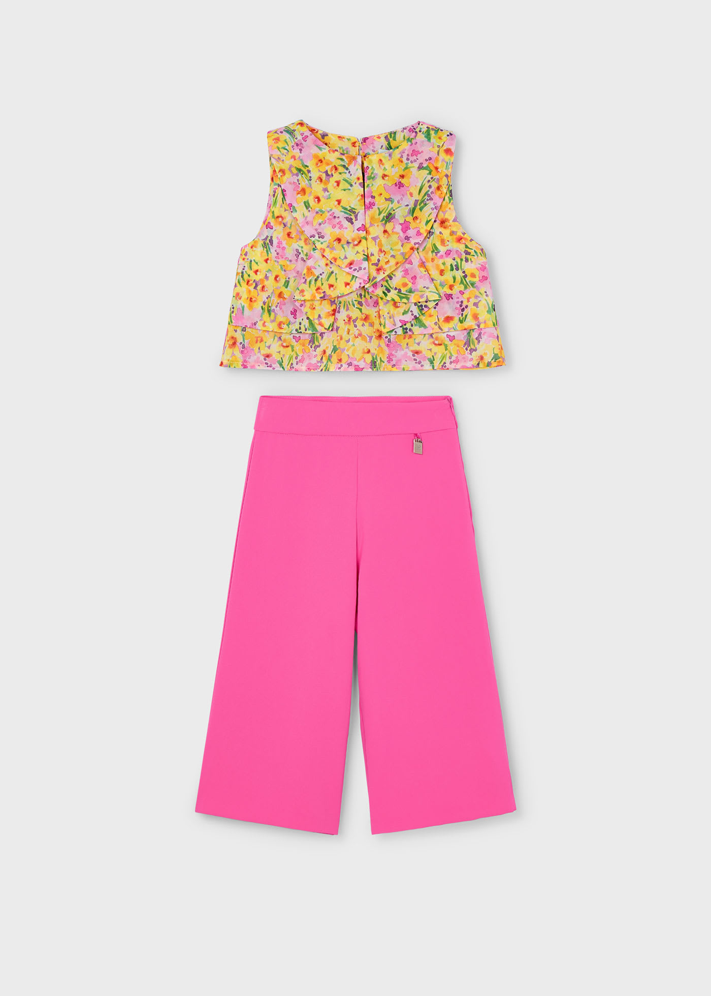 Conjunto pantalón largo crepe niña