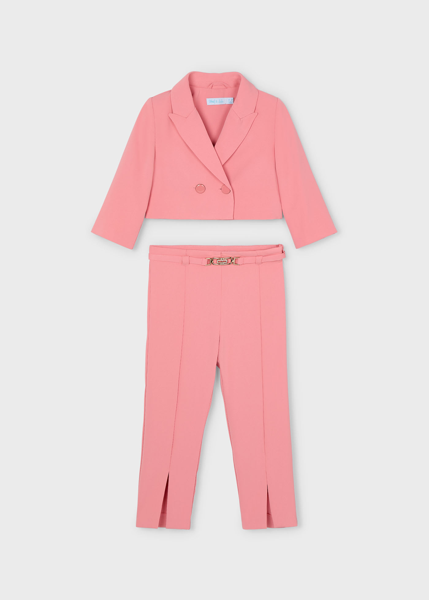 Completo giacca pantalone lungo crêpe bambina