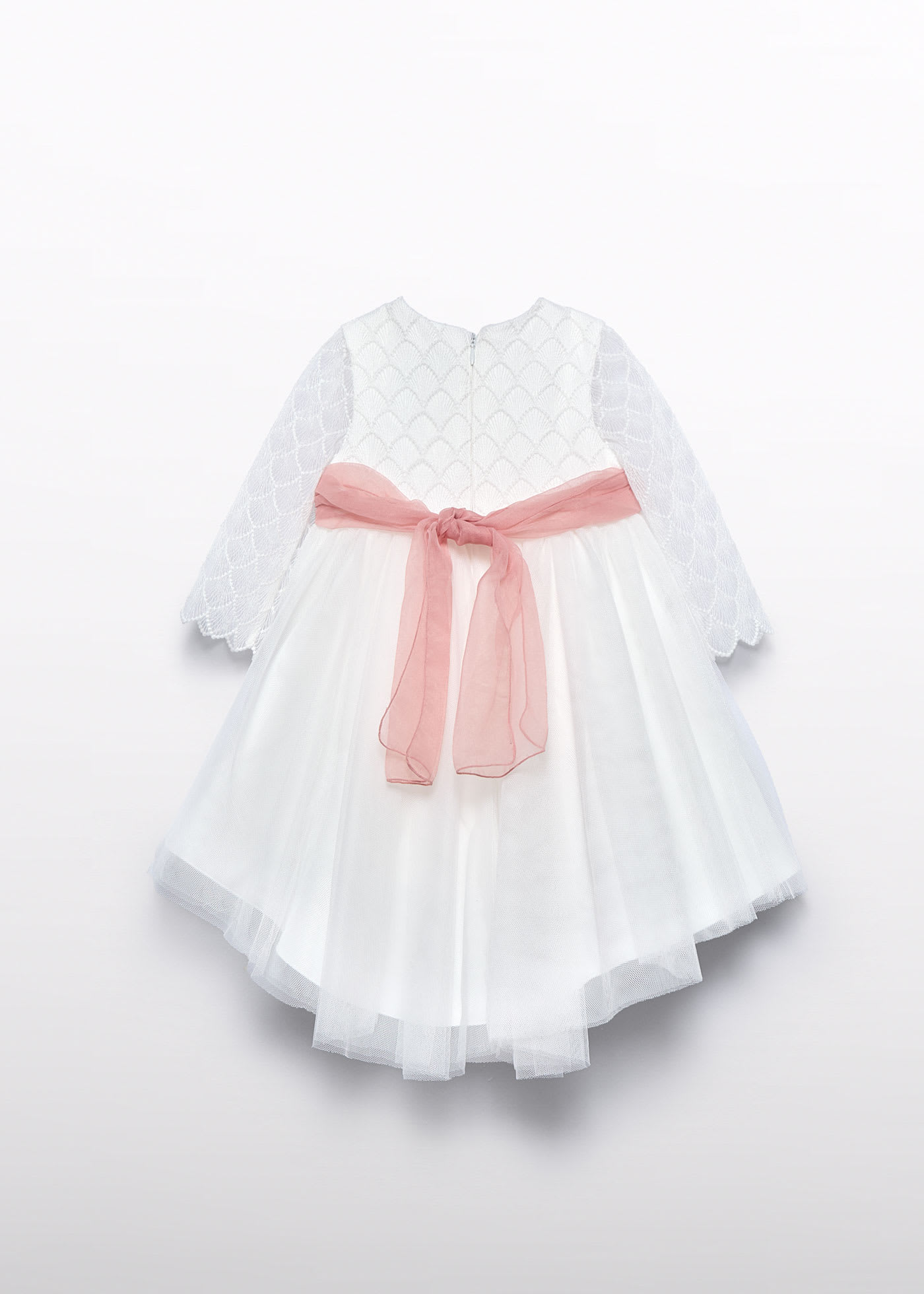 Vestido tul bordado bebé niña
