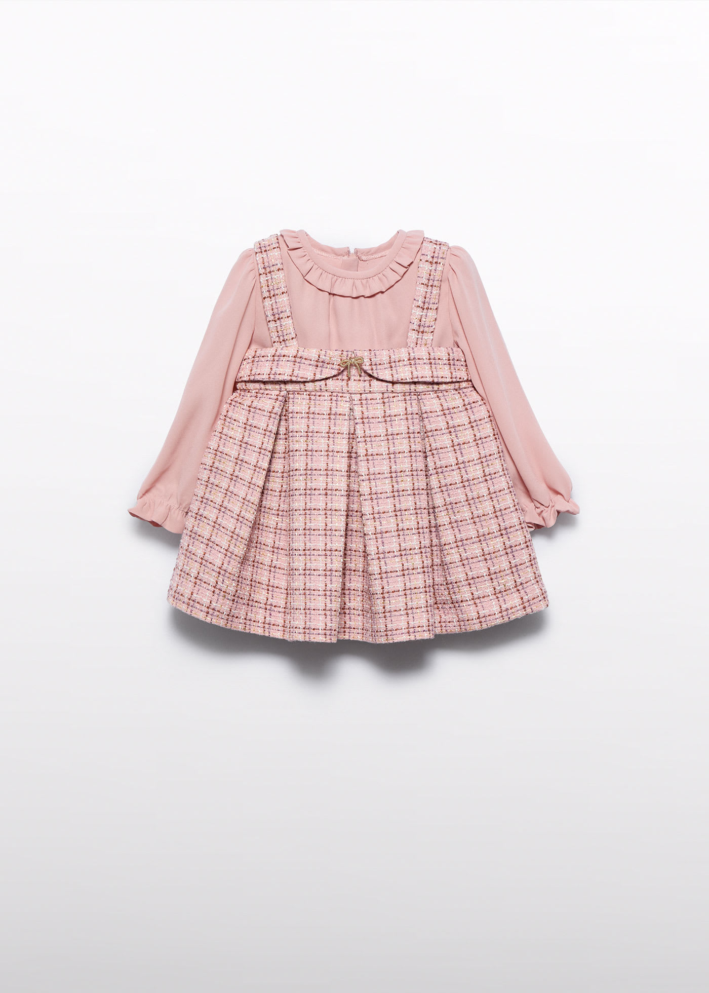 Baby girls tweed pinafore dress