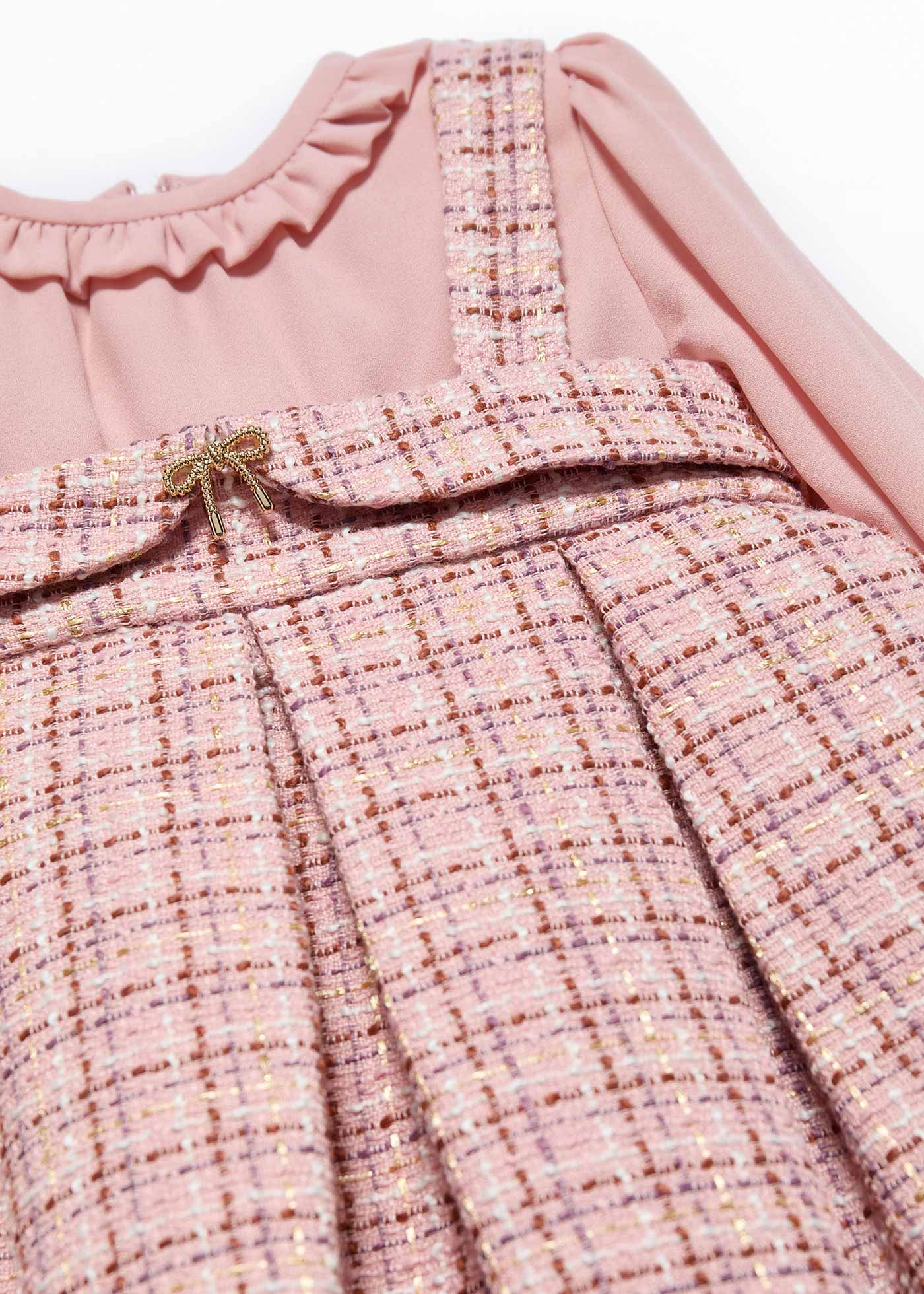 Baby girls tweed pinafore dress