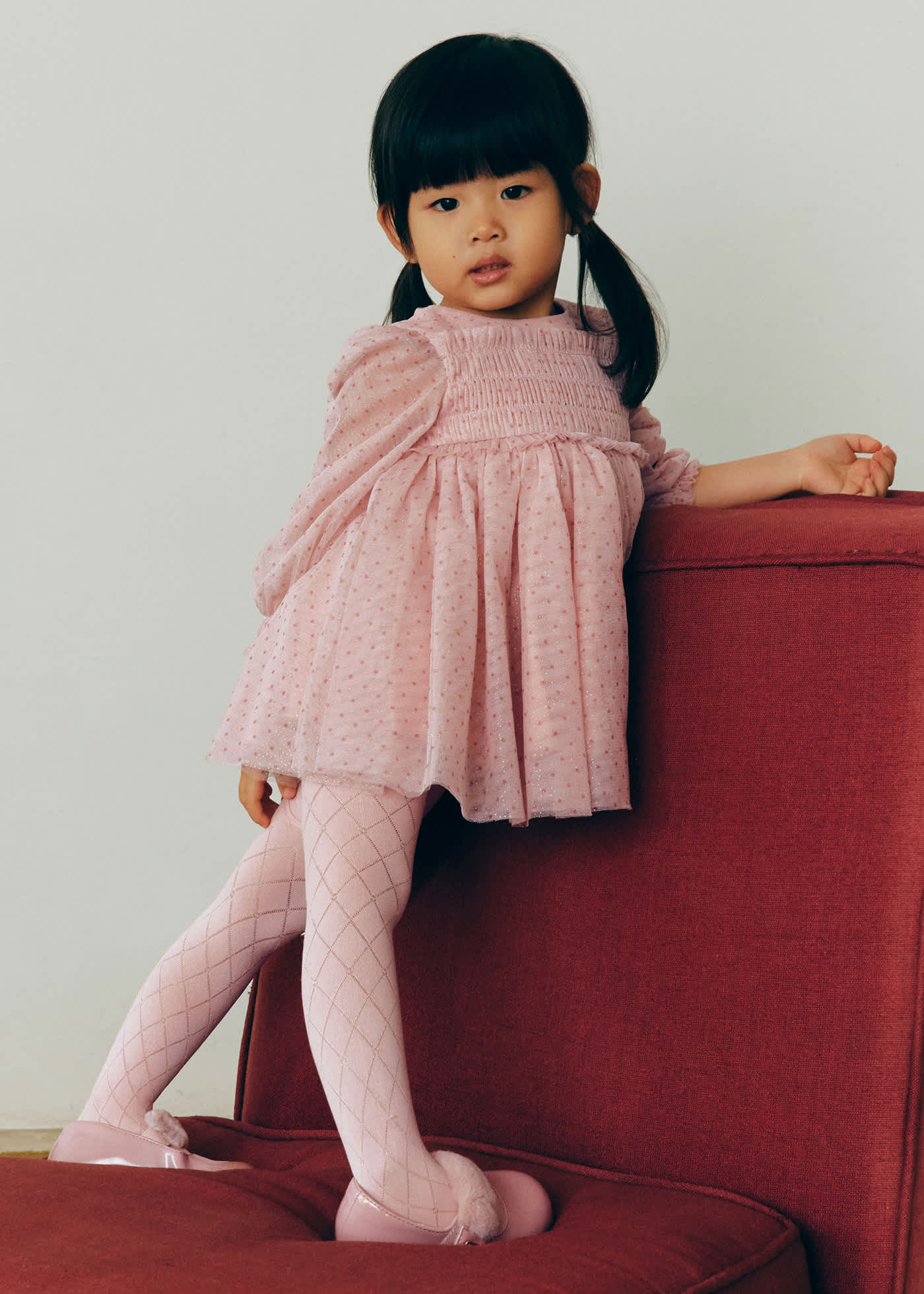 Vestido tul glitter bebé niña