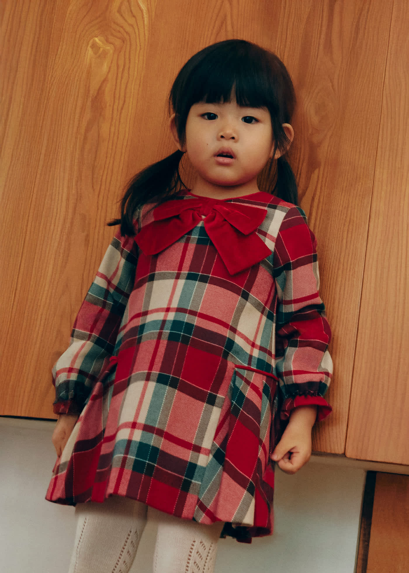Vestido cuadro escoses bebé niña