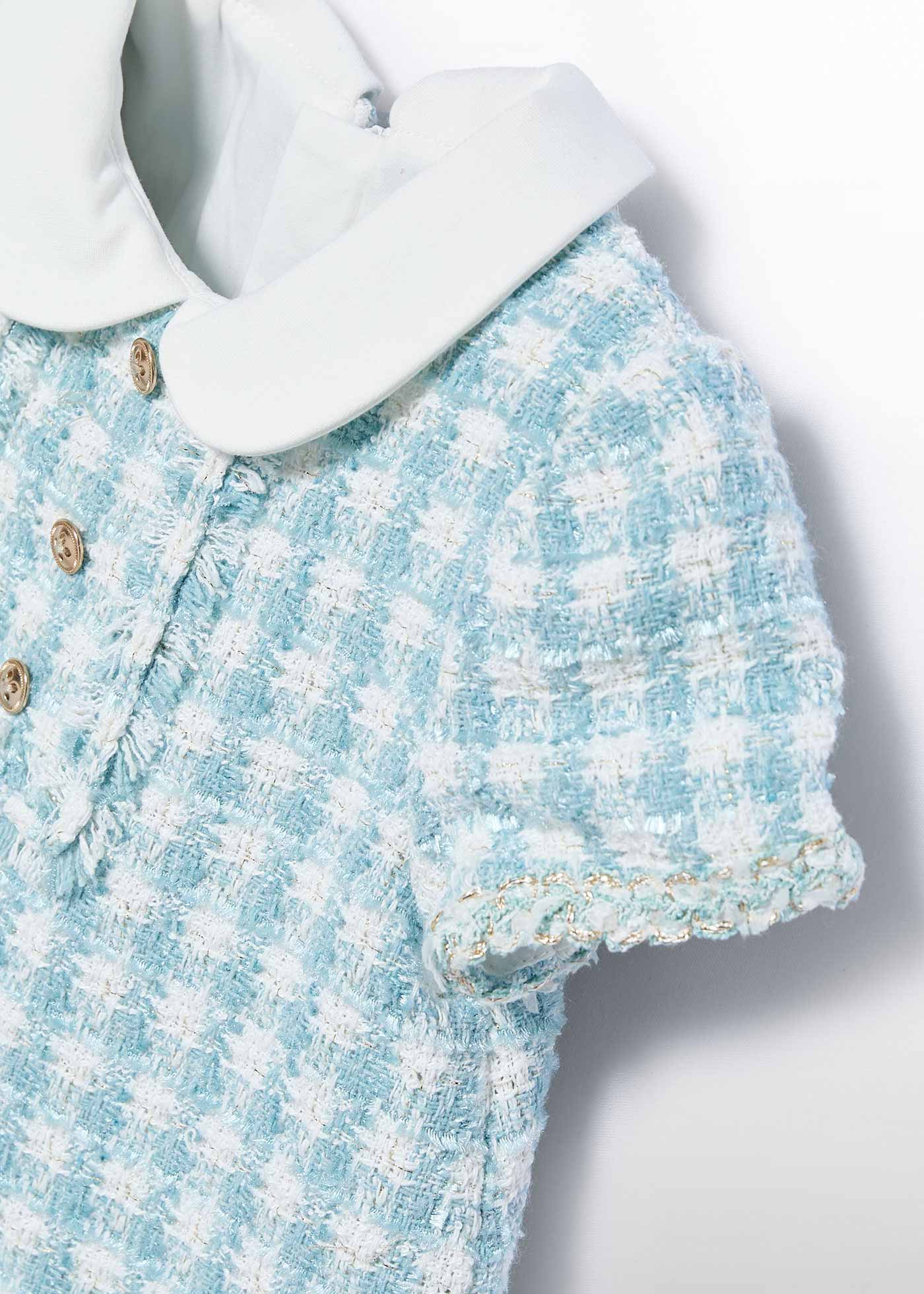 Vestido cuadros lurex bebé niña