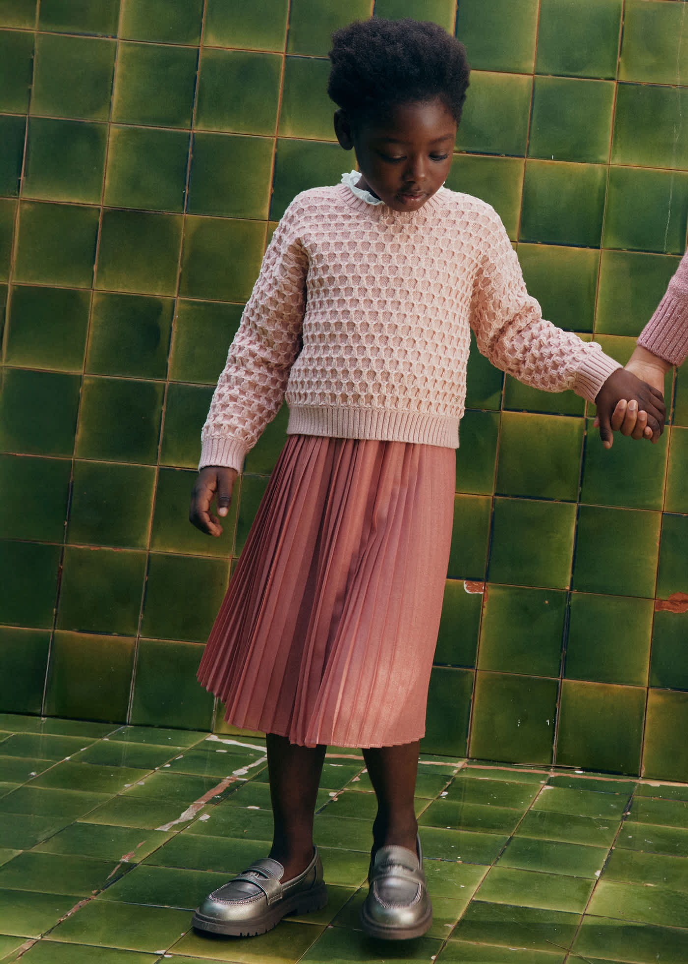 Girl Midi Pleated Skirt