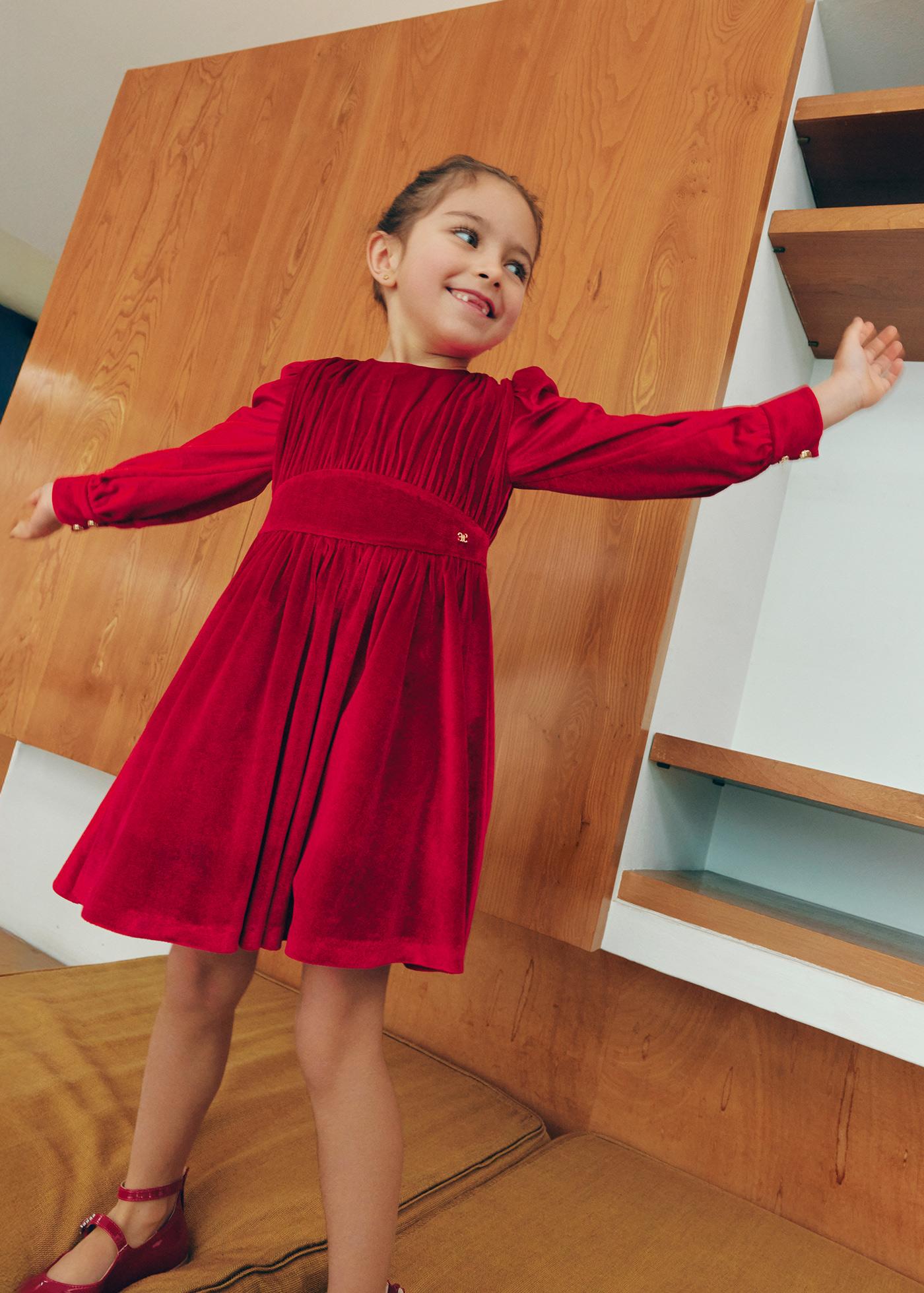Girl Velvet Glitter Dress