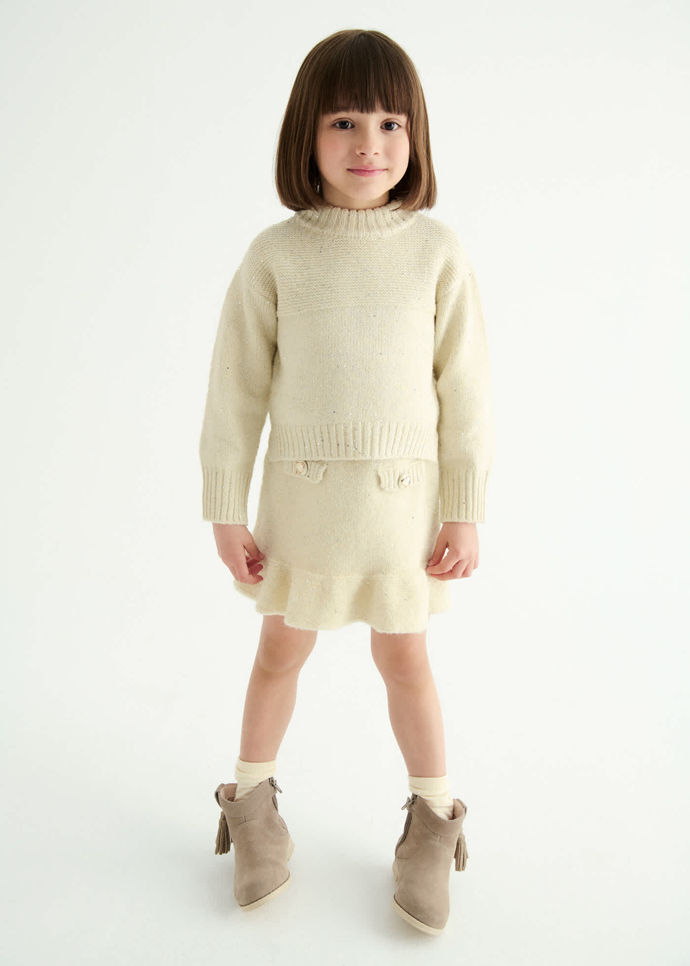 Girl Knit Skirt Set