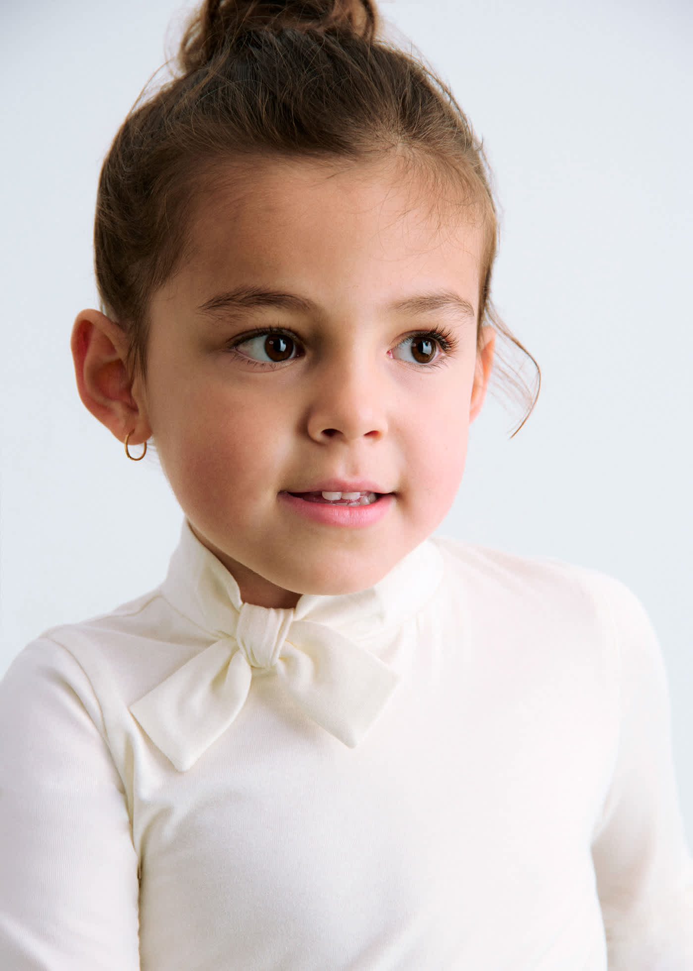 Girl Turtleneck with Bow Tie