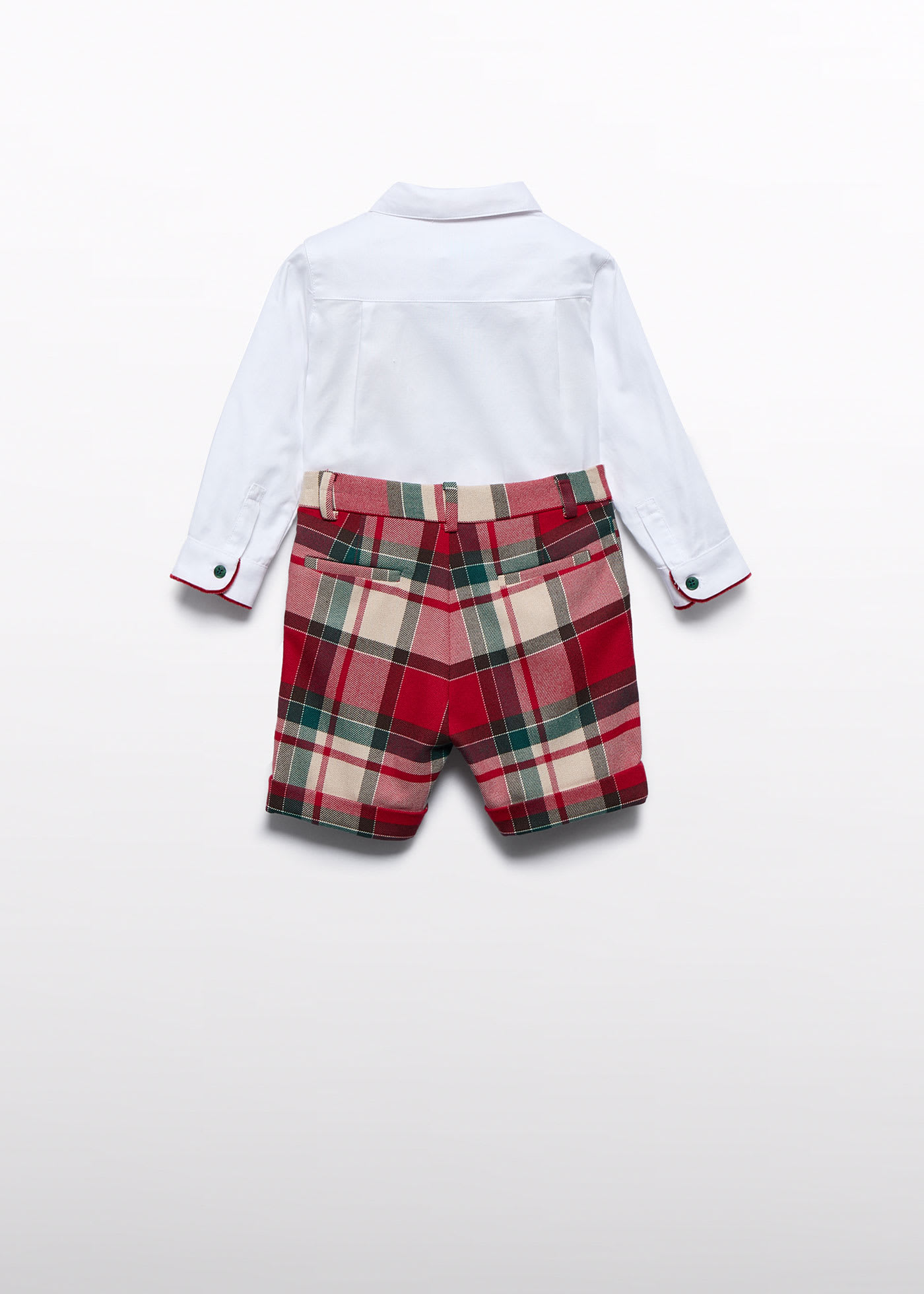Baby Boy Plaid Bermuda Shorts Set