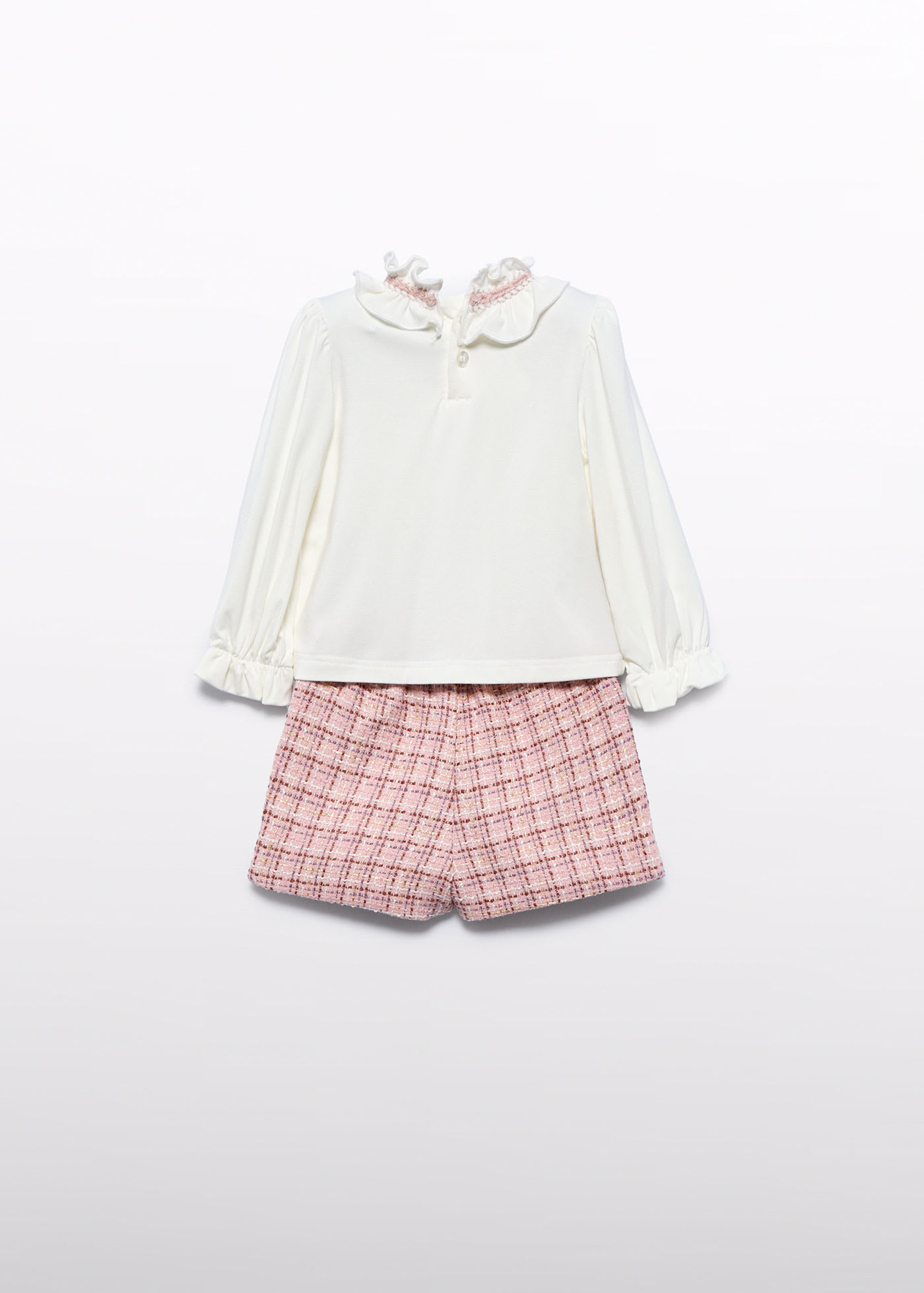 Baby Girl Tweed Bermuda Shorts Set