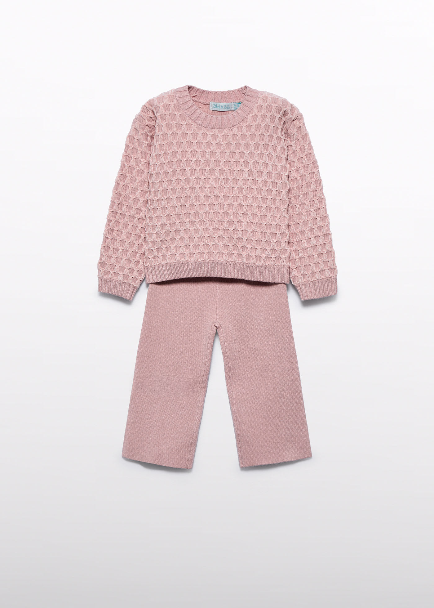 Ensemble pantalon en tricot bébé fille