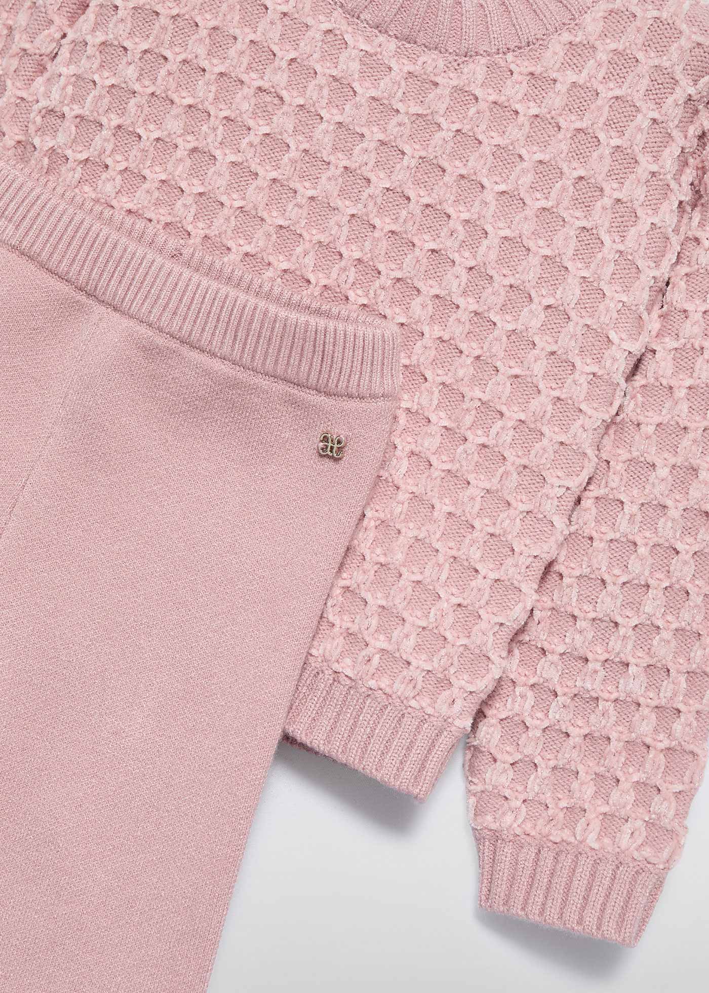 Ensemble pantalon en tricot bébé fille