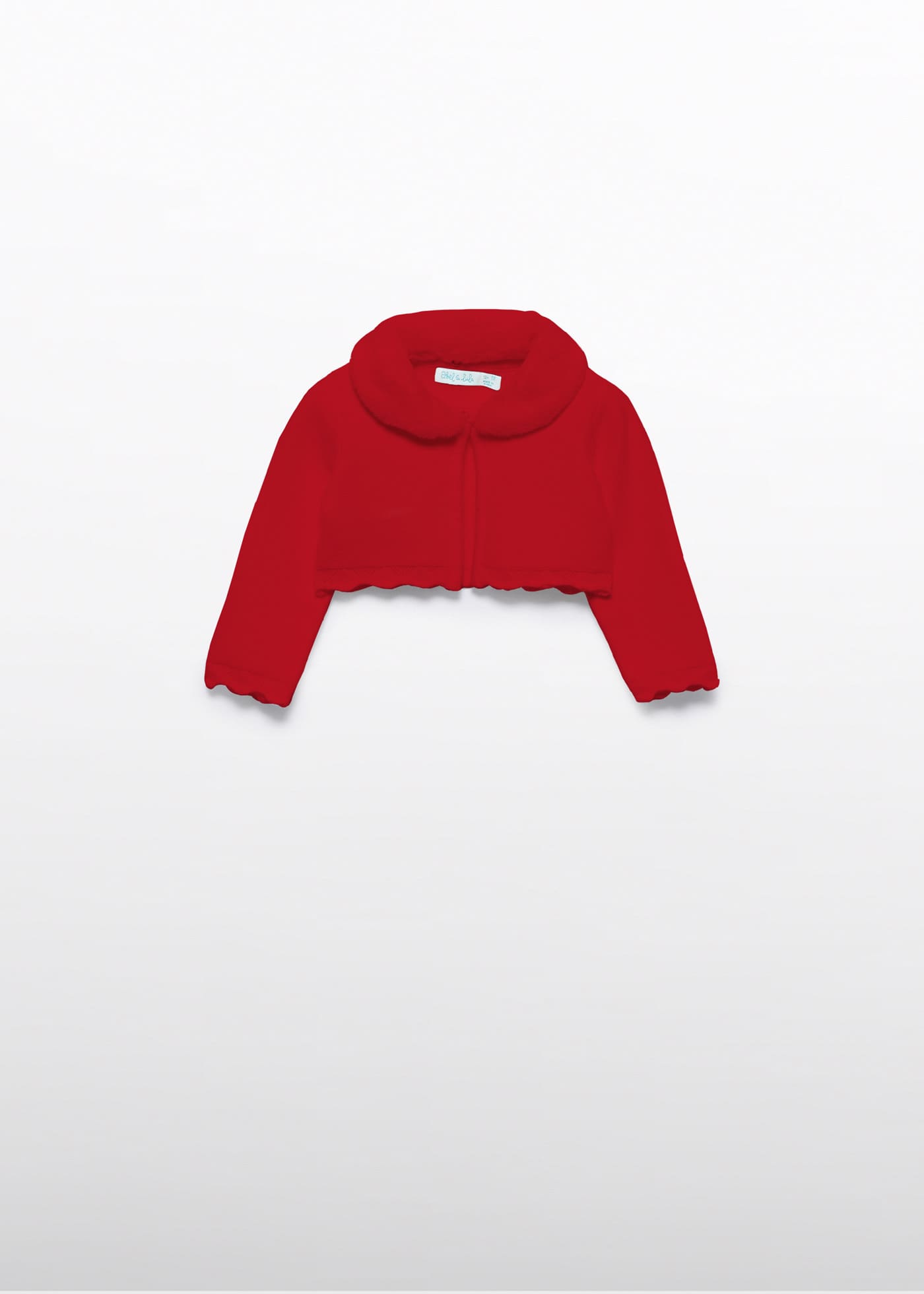 Cardigan tricoté col fourrure bébé fille