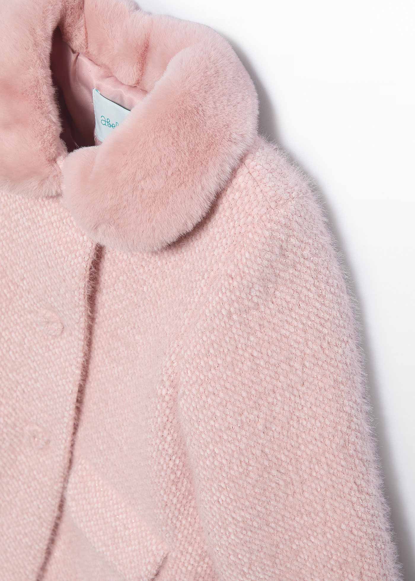 Baby Girl Textured Knit Coat