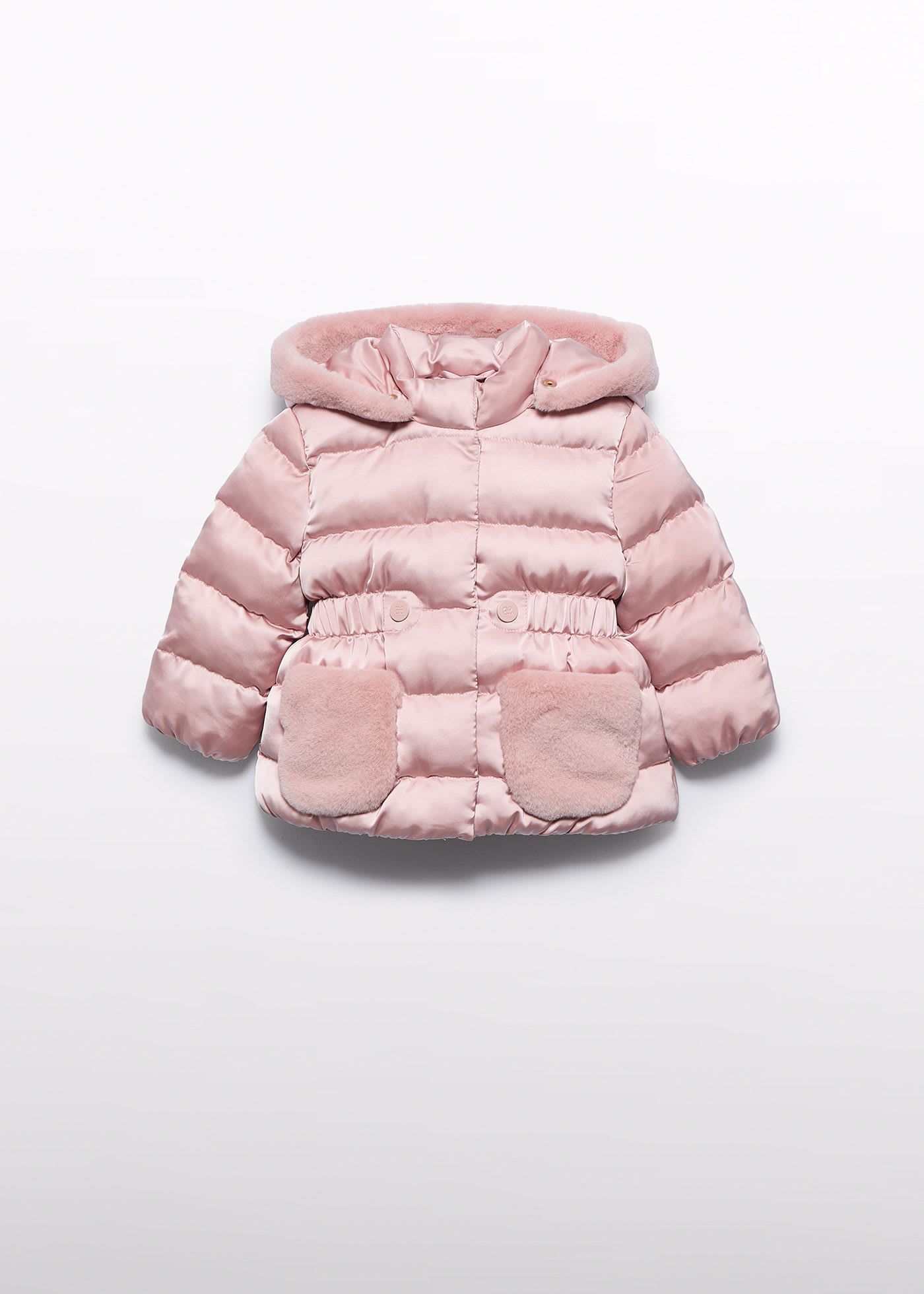 Manteau en satin bébé fille