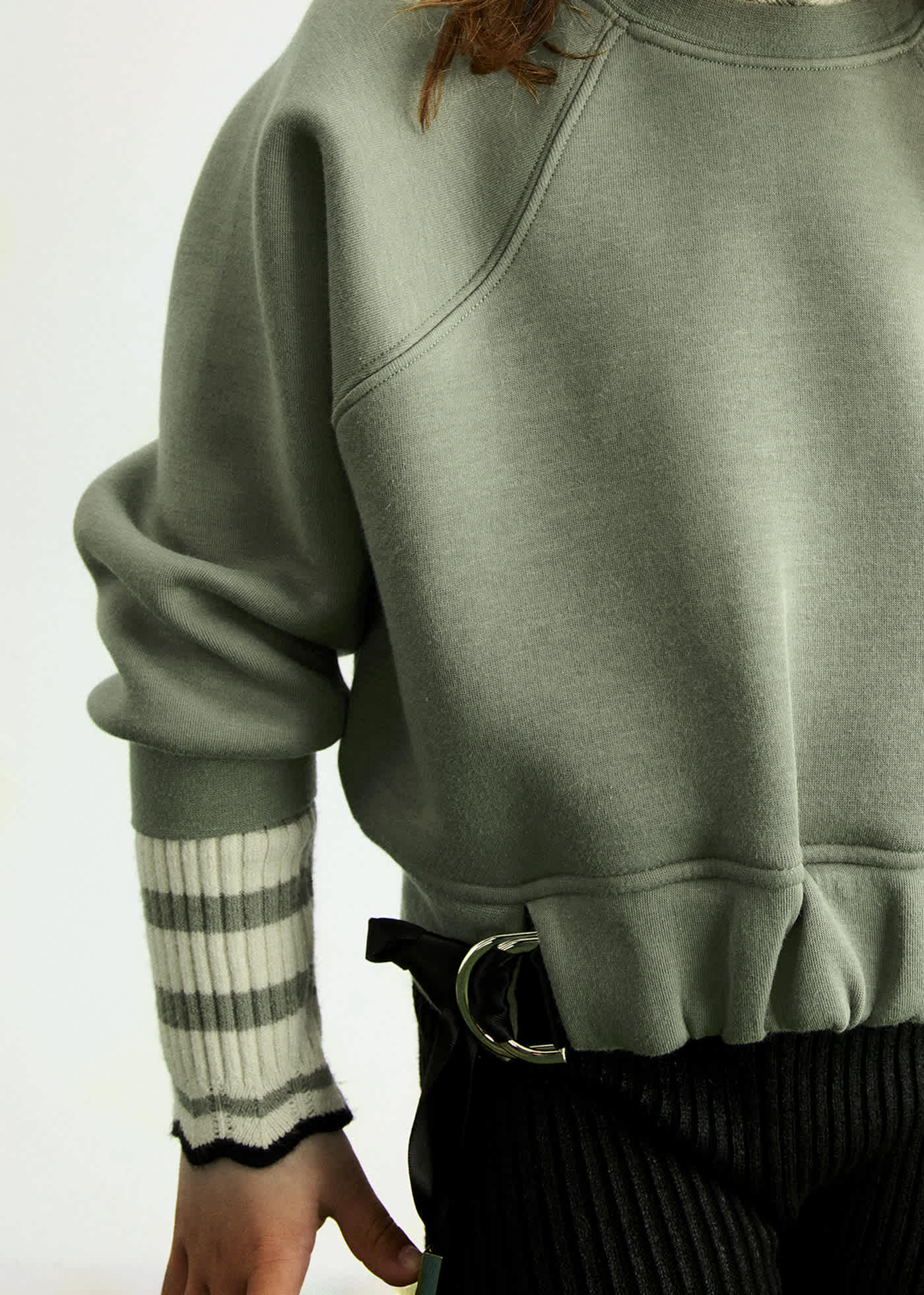 girls jumper with lace detail