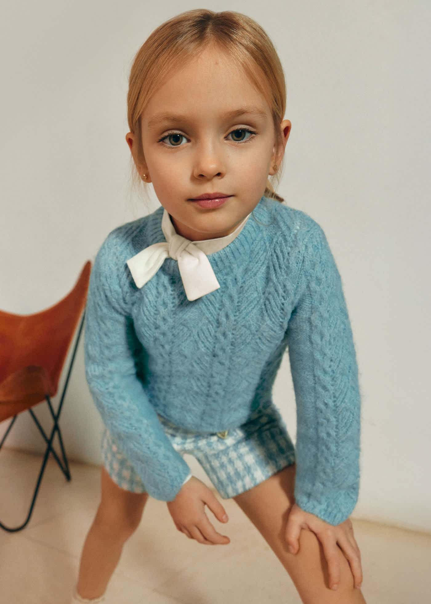 Jersey tricot calado ondas niña