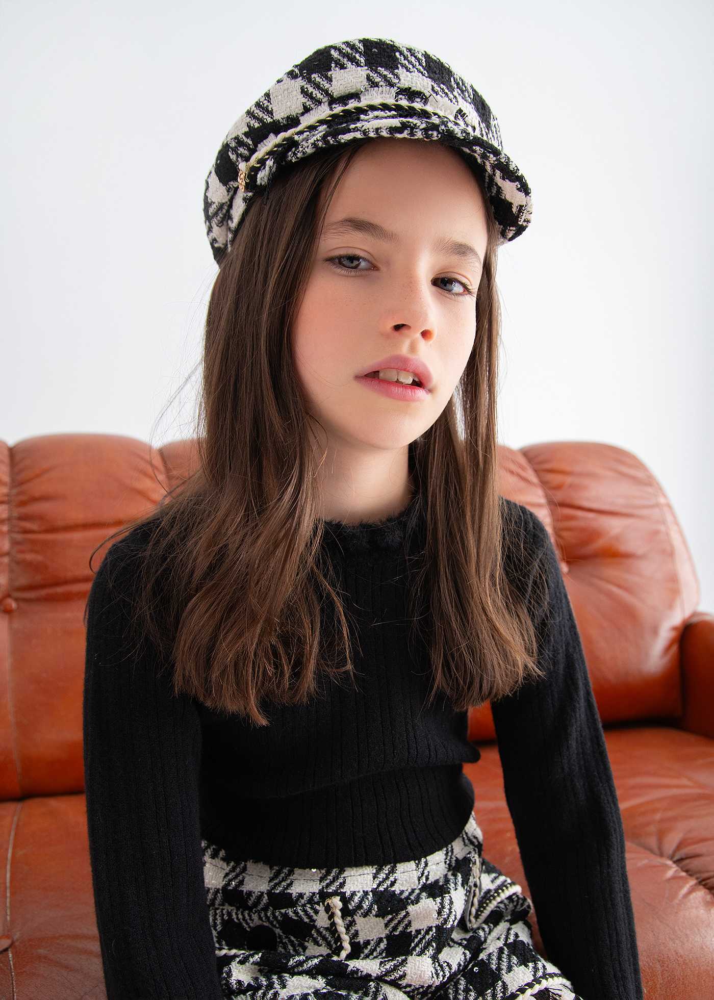 Pull en maille côtelée fille
