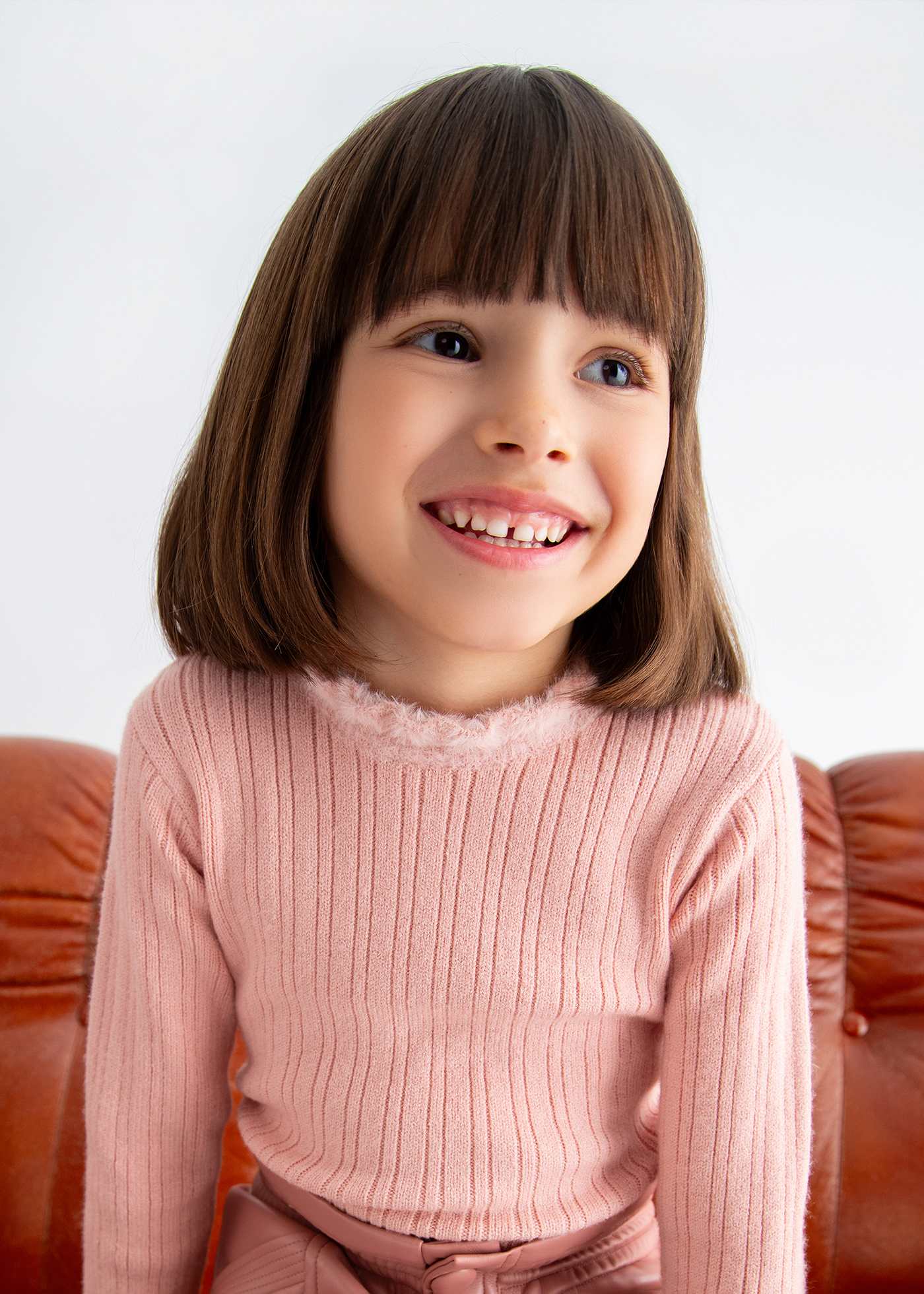 Pull en maille côtelée fille