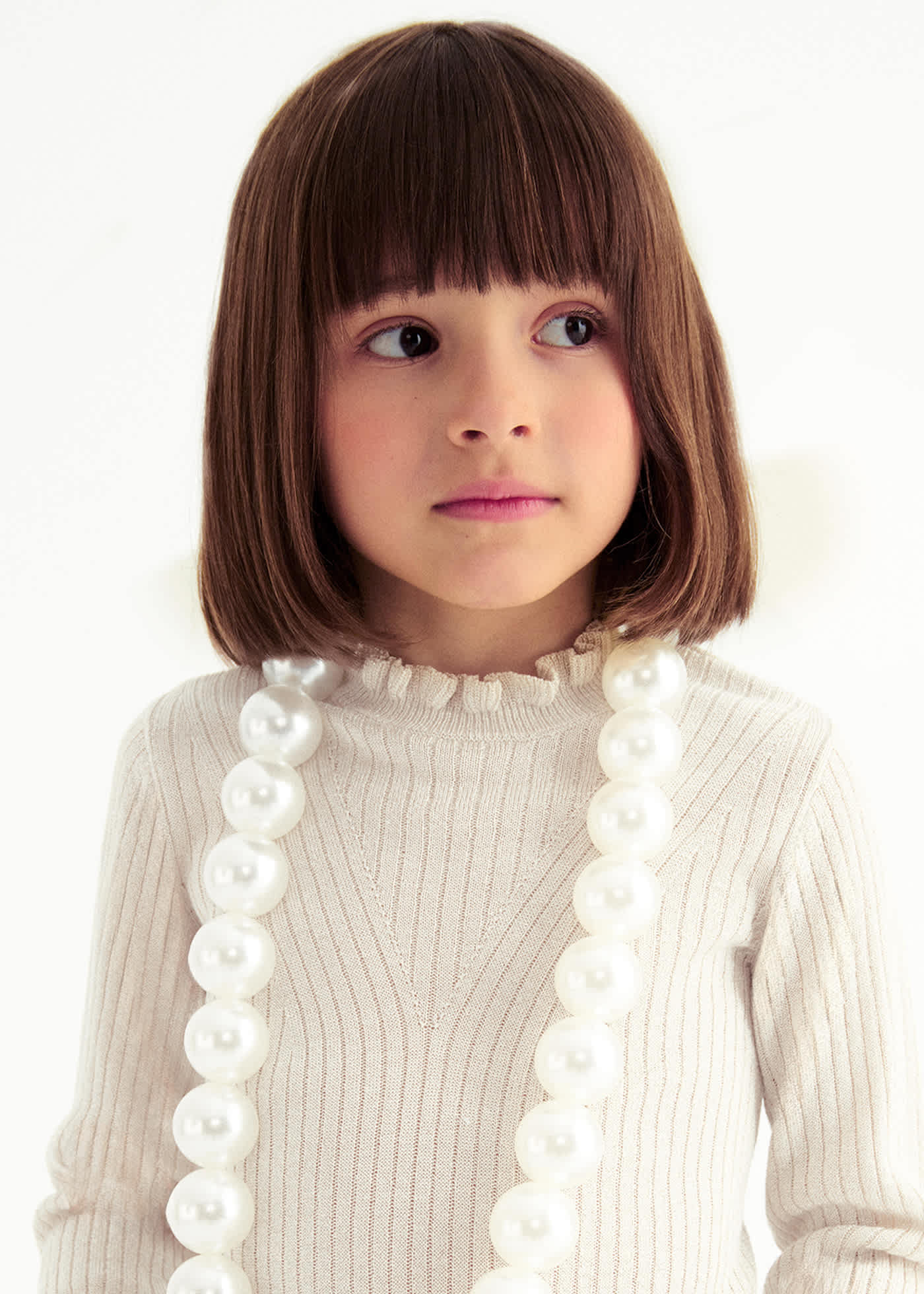 Pull en maille côtelée fille