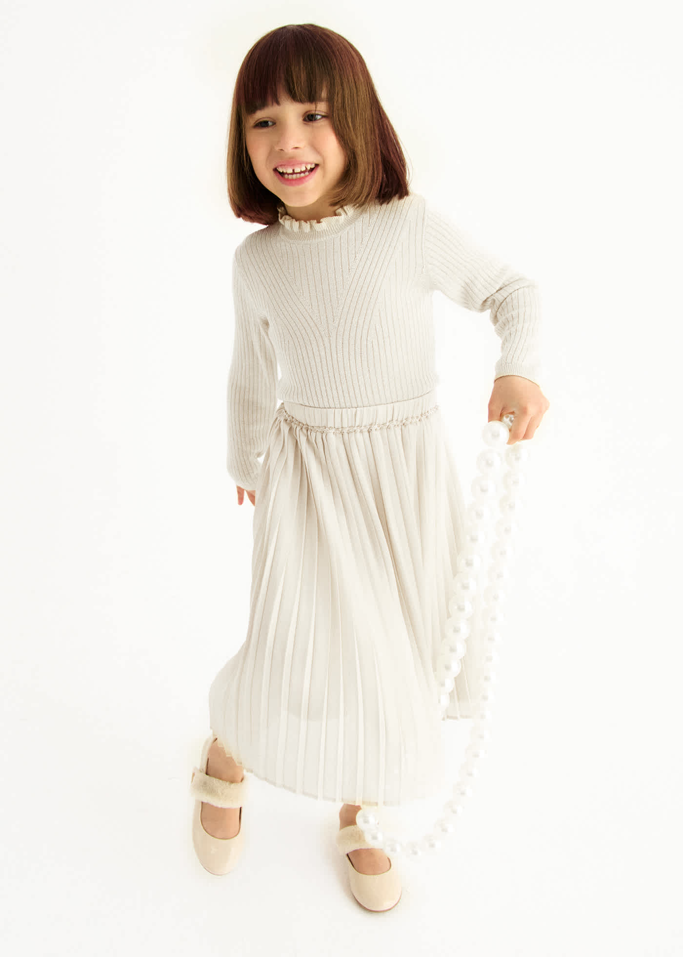 Girl Ribbed Knit Turtleneck