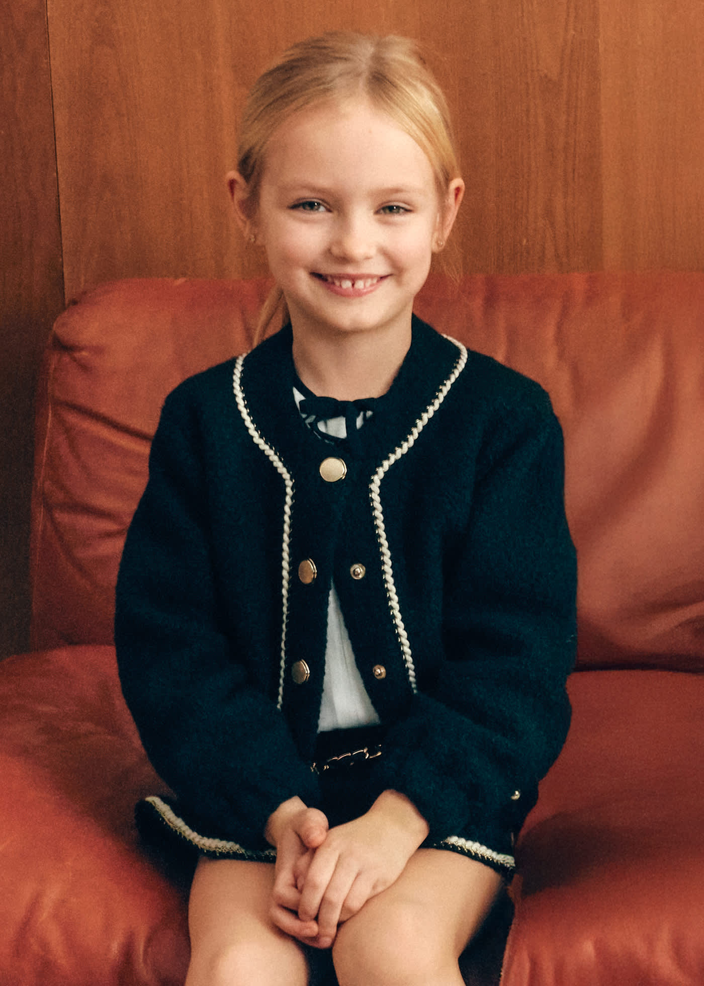 Veste effet moutonné fille
