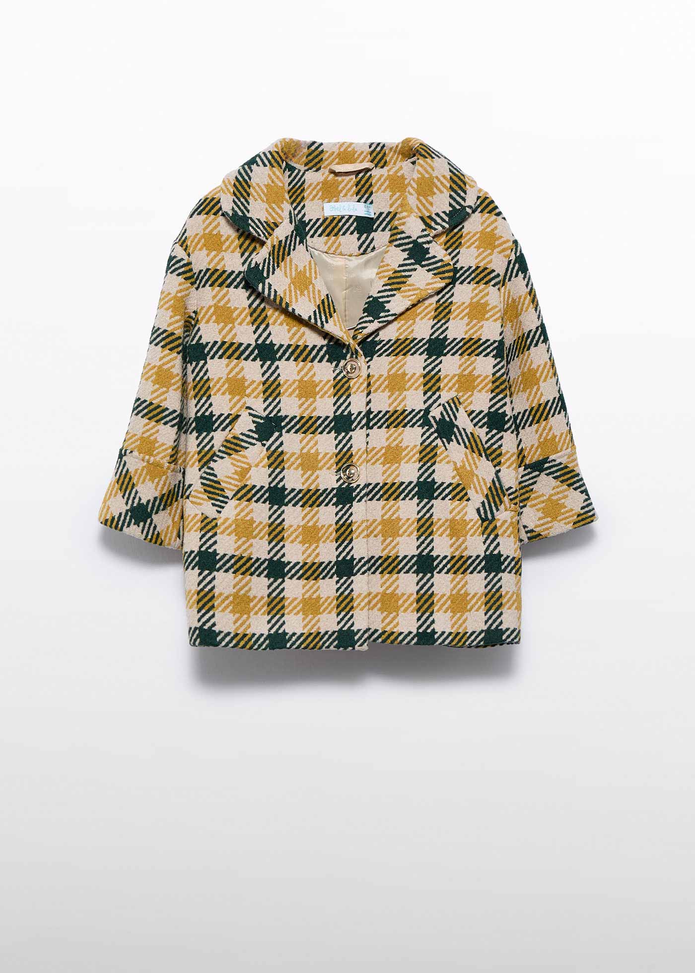 Cappotto quadri bambina