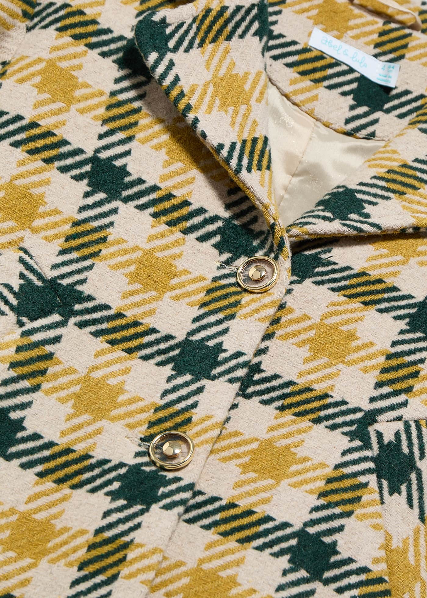 Manteau à carreaux fille