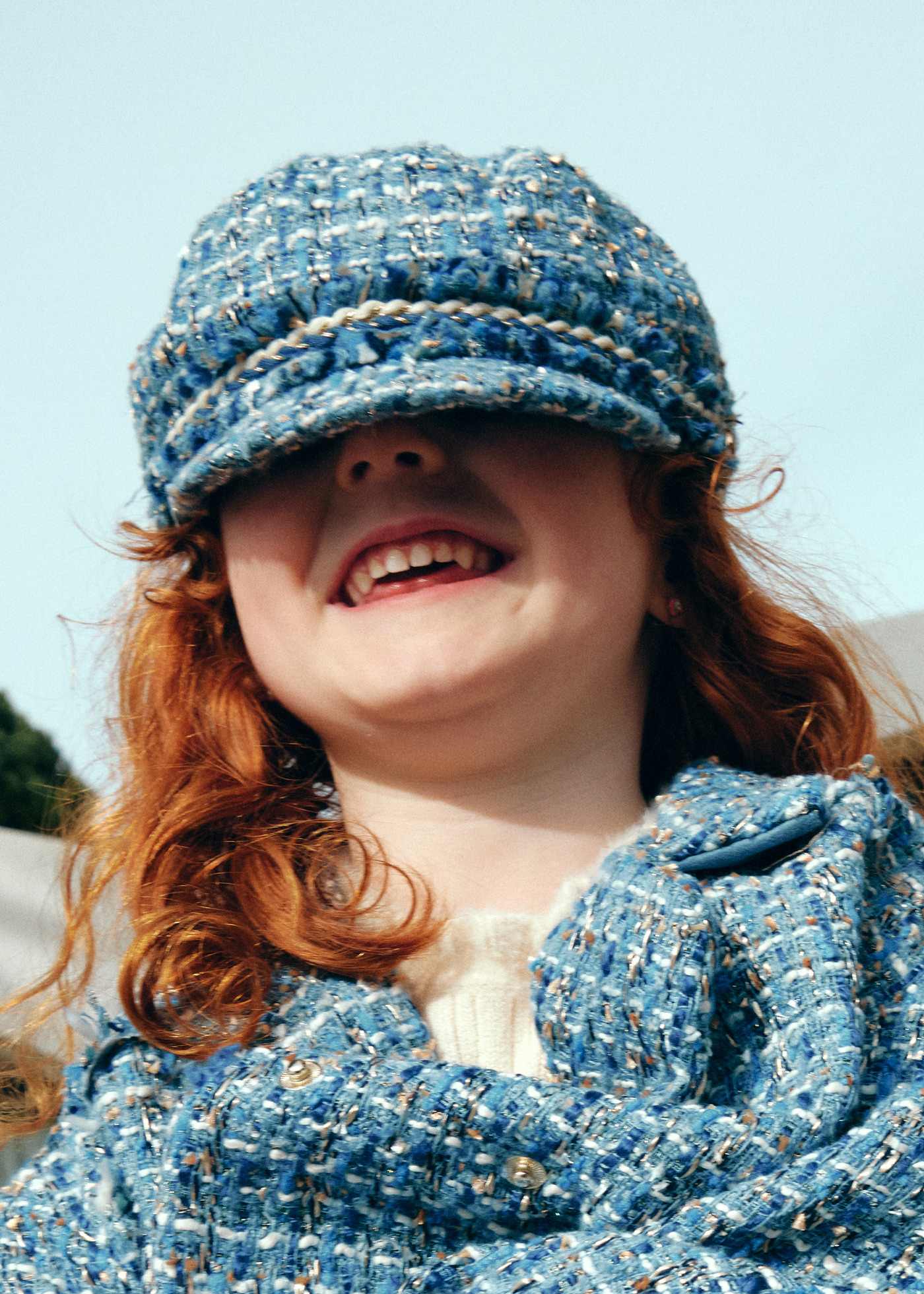 Girls tweed flat cap