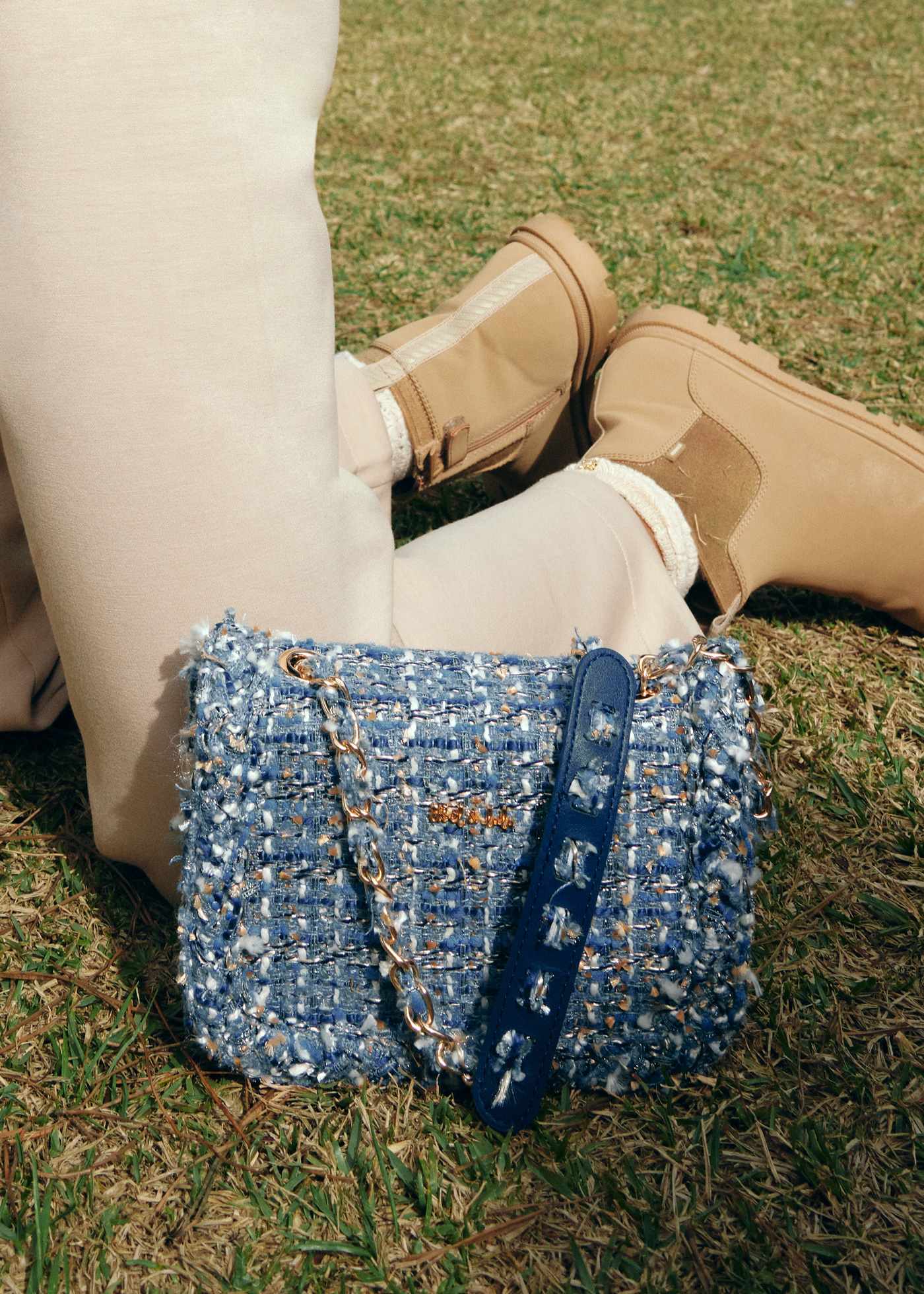 Borsa tweed bambina