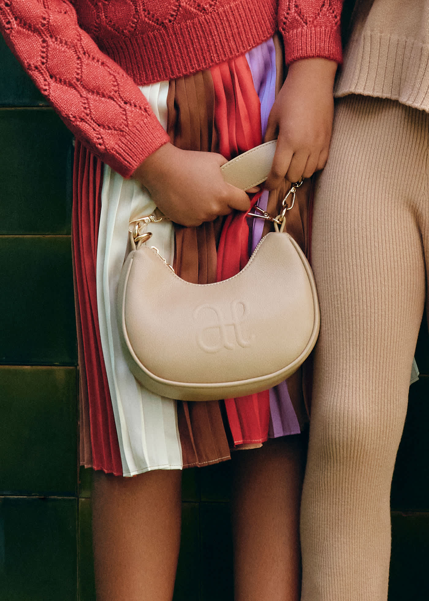 Girl Faux Leather Logo Bag