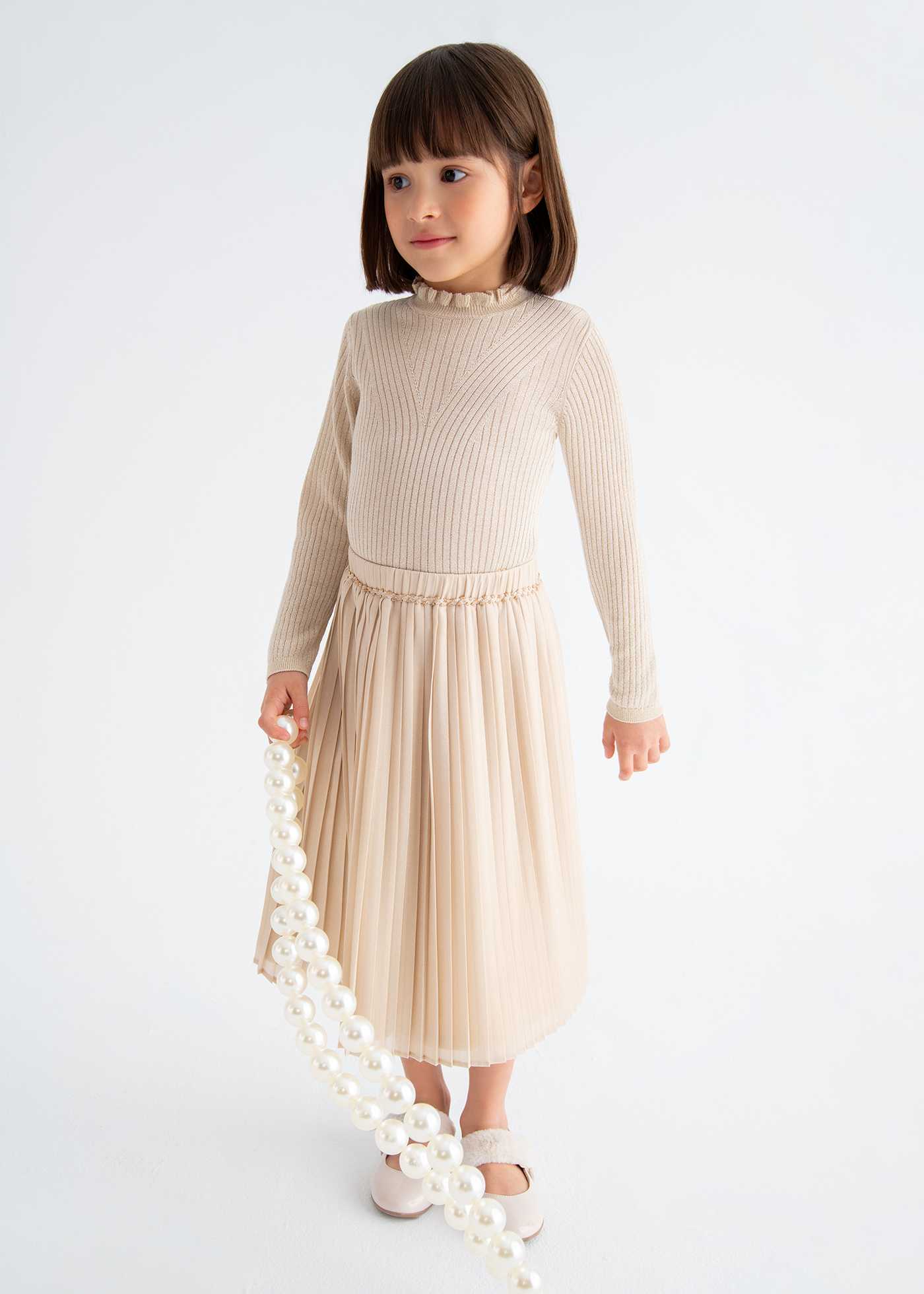 Gonna plissettata midi bambina