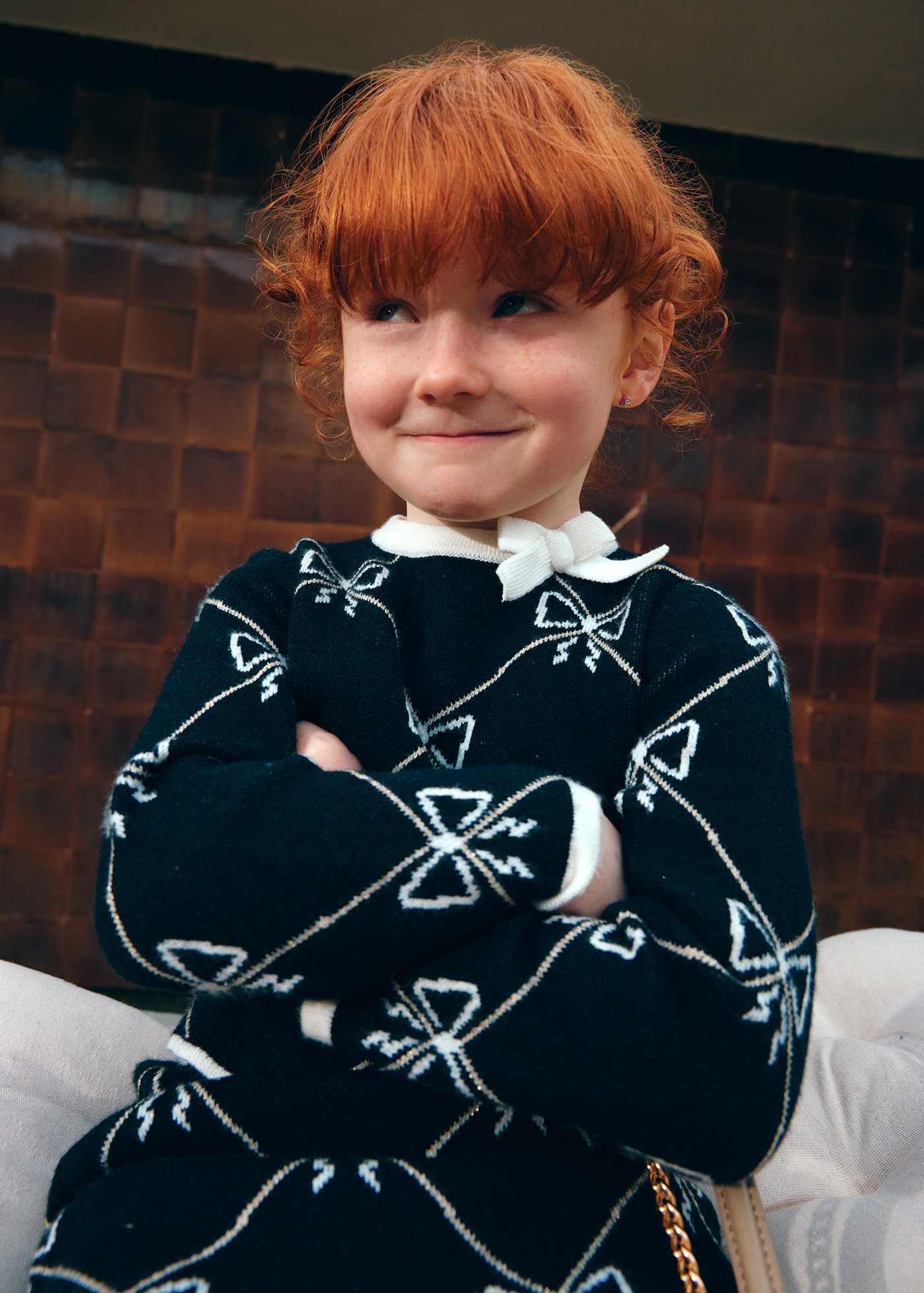 Conjunto tricot falda niña