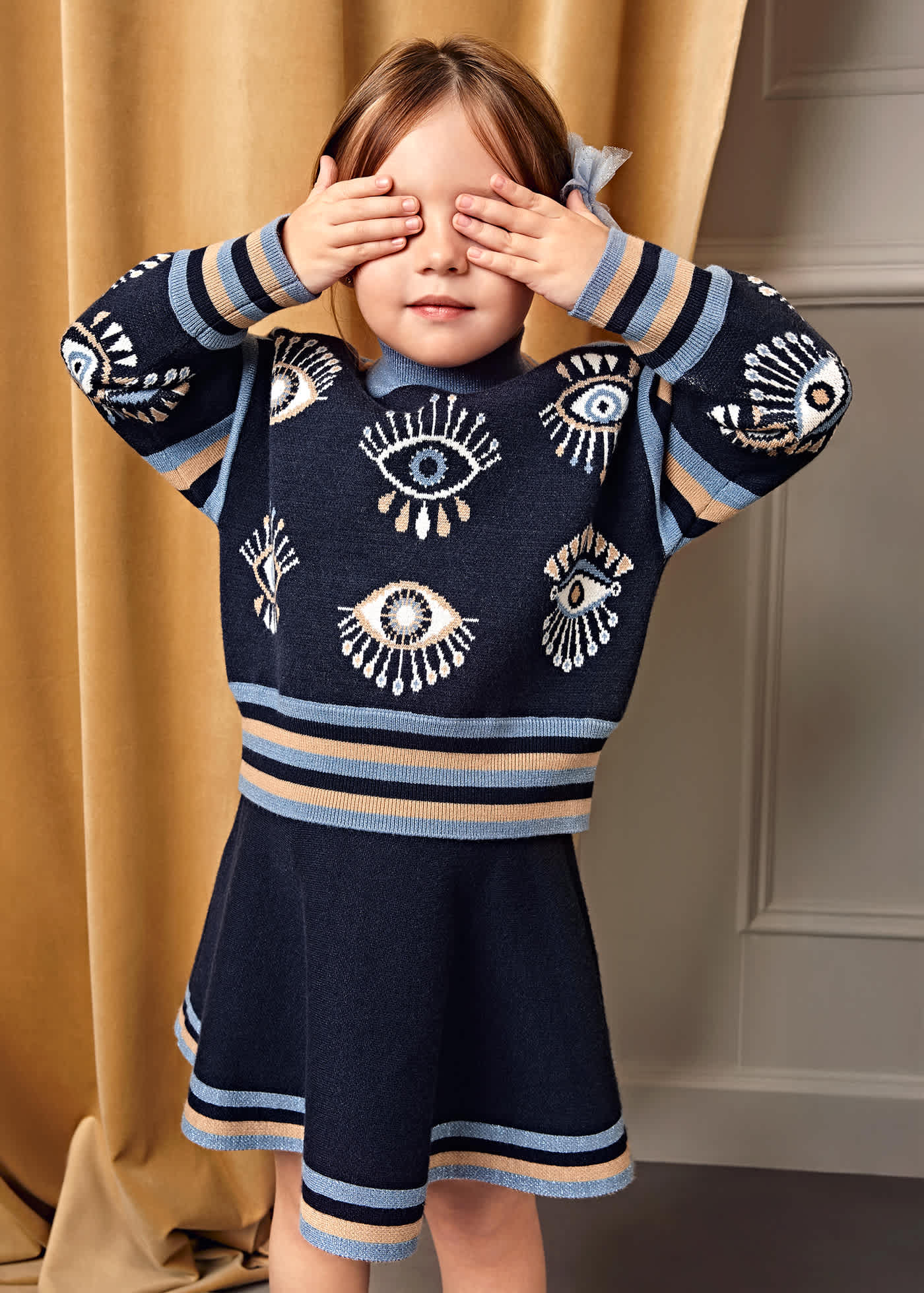 Conjunto saia tricot menina