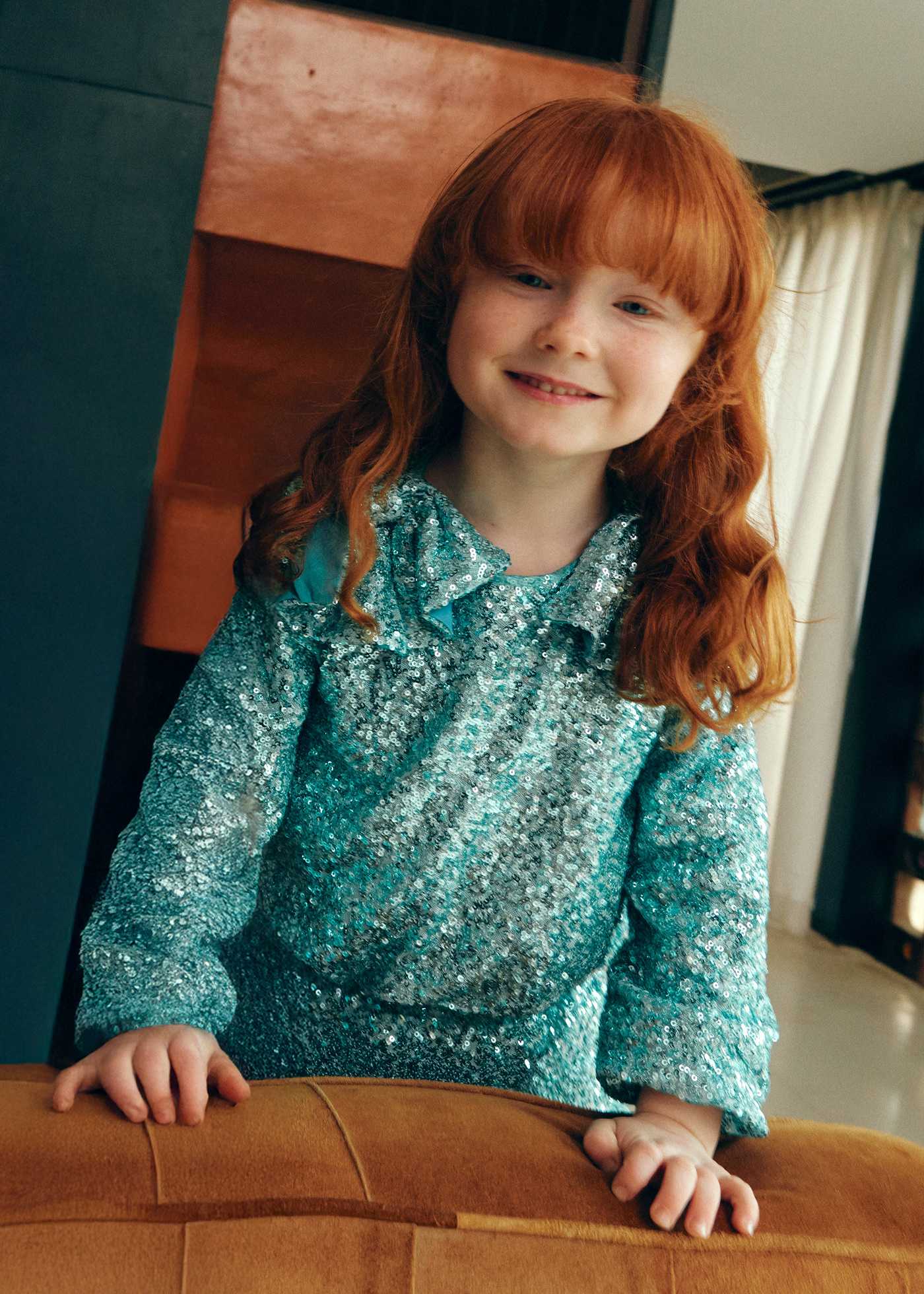 Girl Sequin Skirt Set