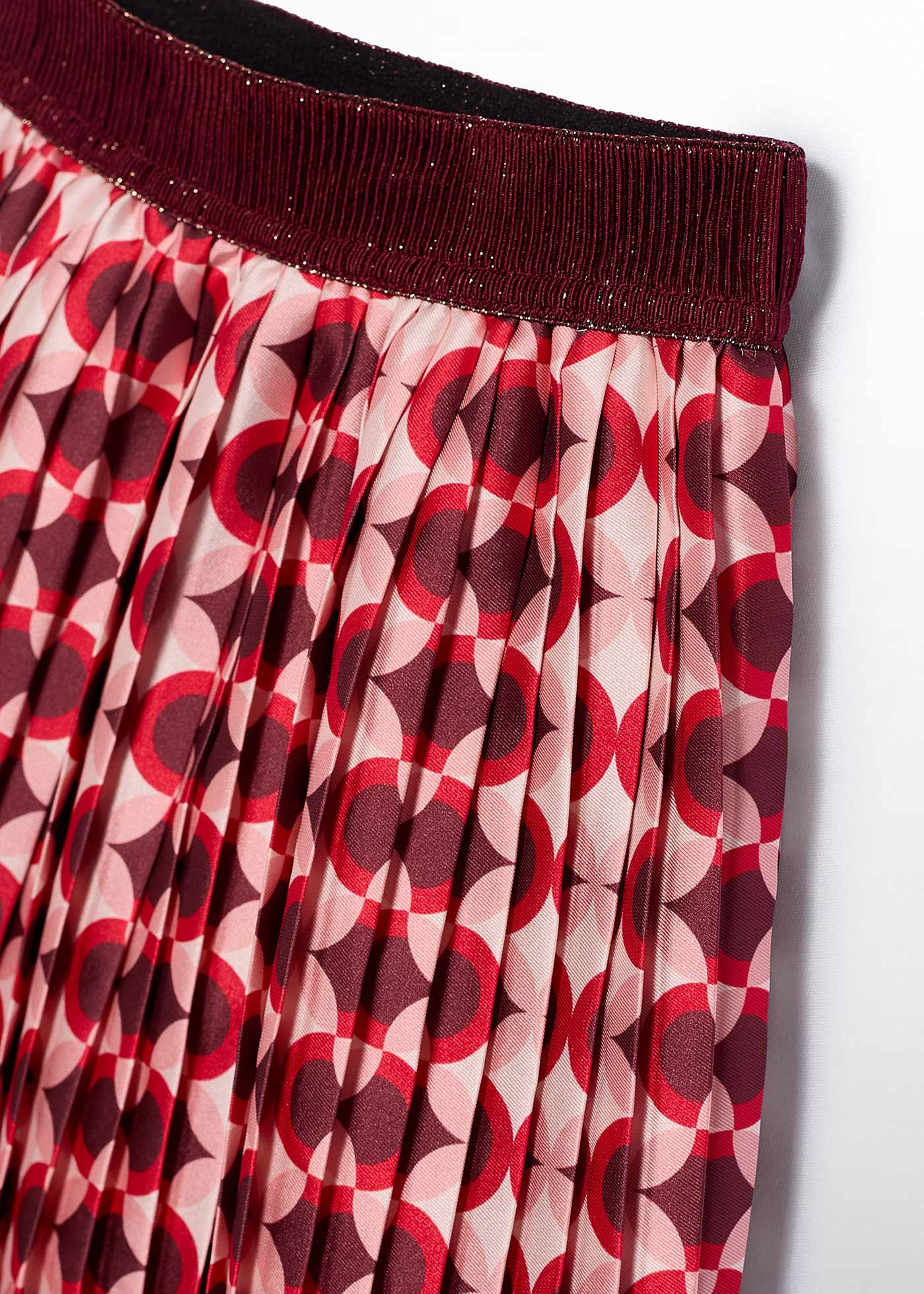 Girl Mini Pleated Printed Skirt