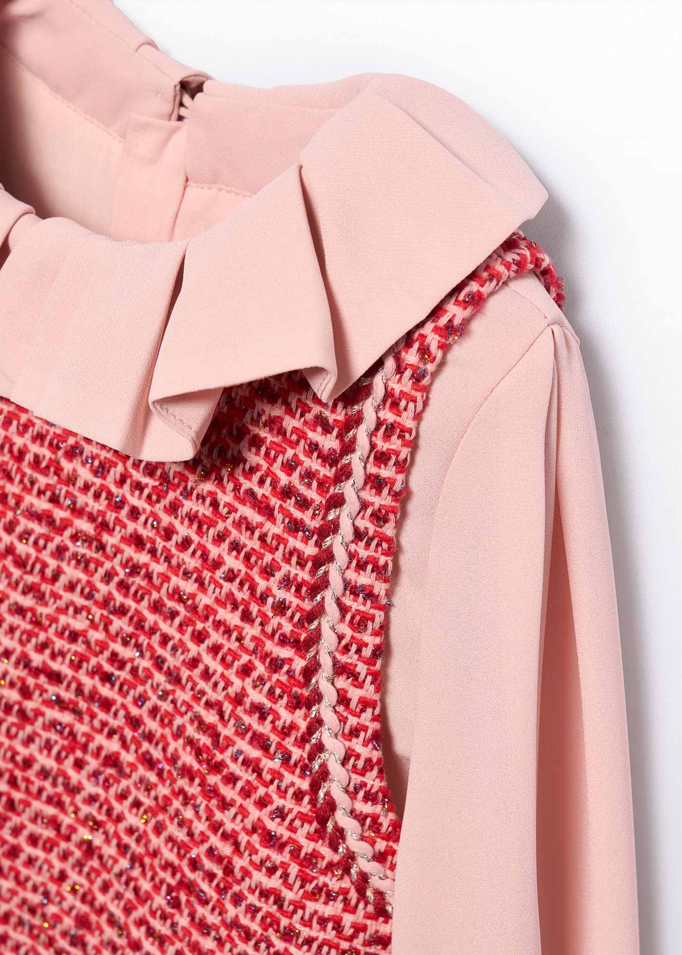 Rochie sarafan guler volanas fetita