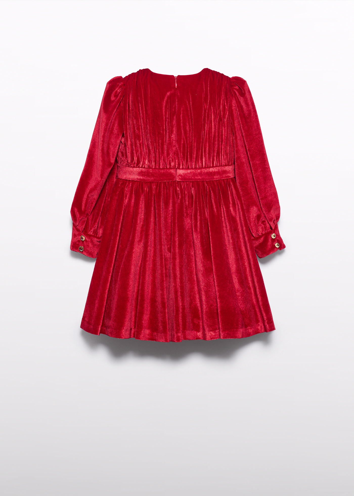 Abito velluto glitter bambina
