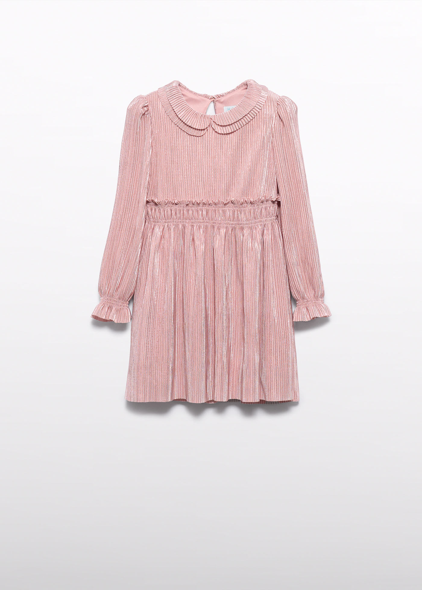 Robe en maille plissée brillante fille