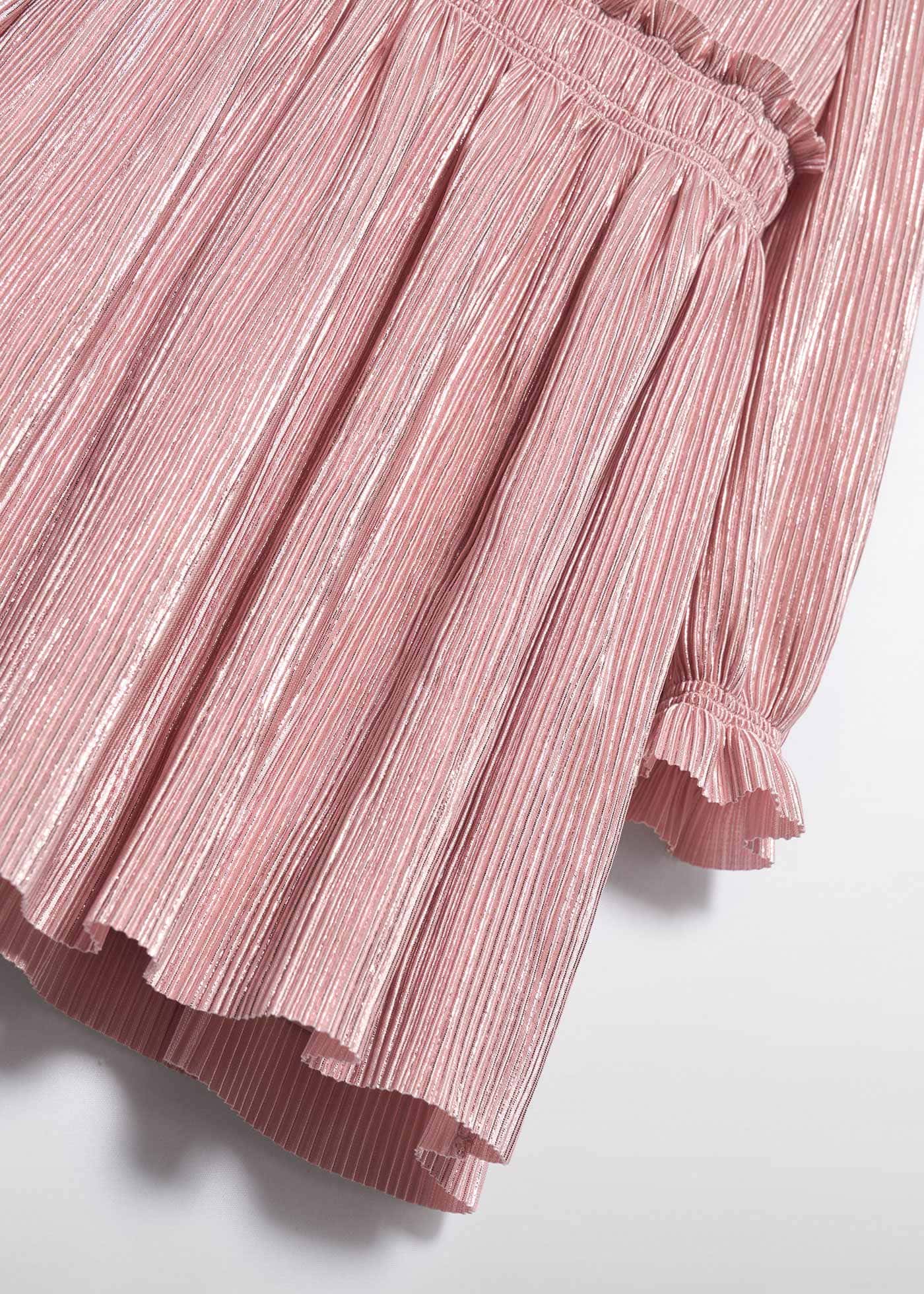 Robe en maille plissée brillante fille
