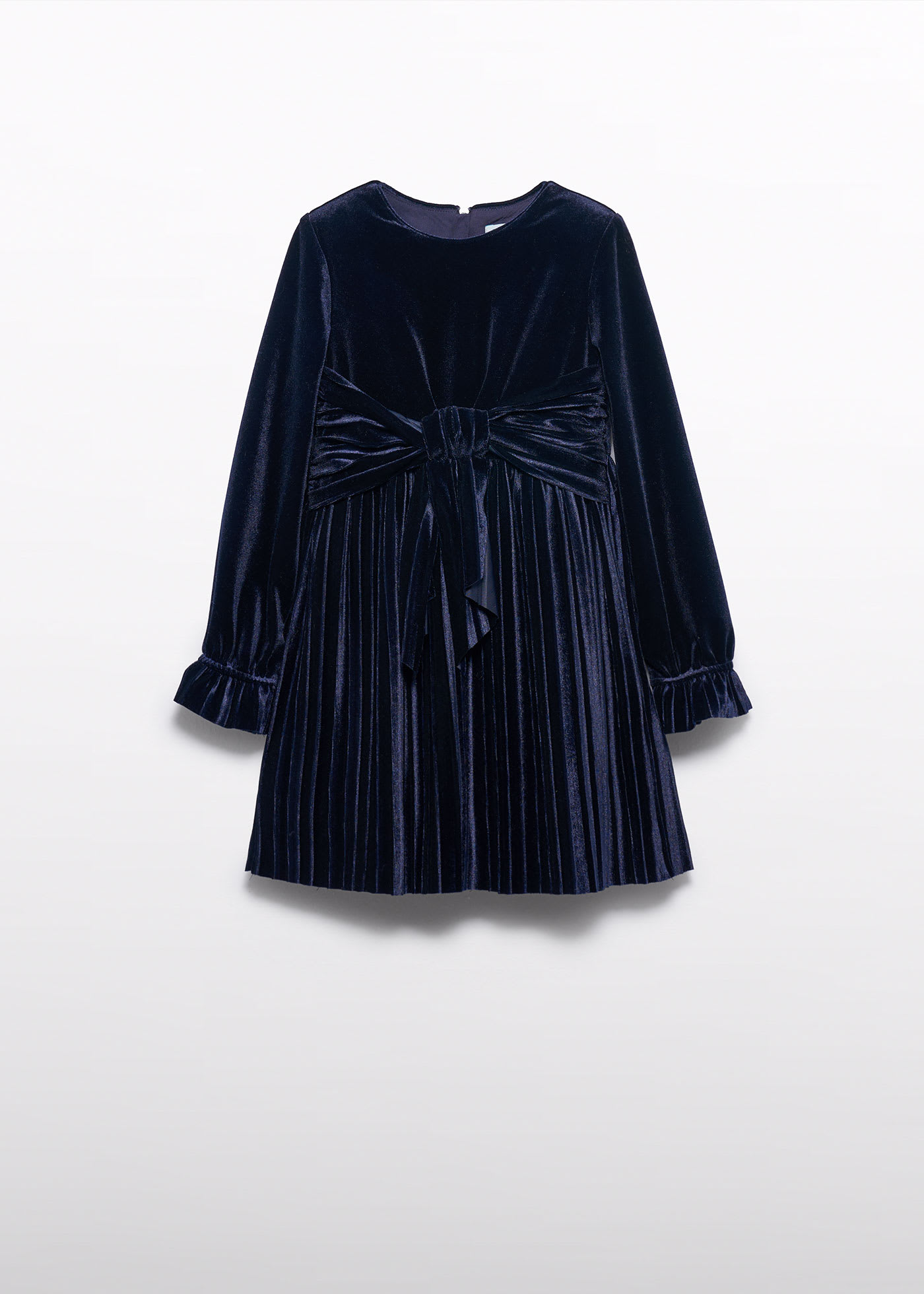 Vestido terciopelo plisado niña