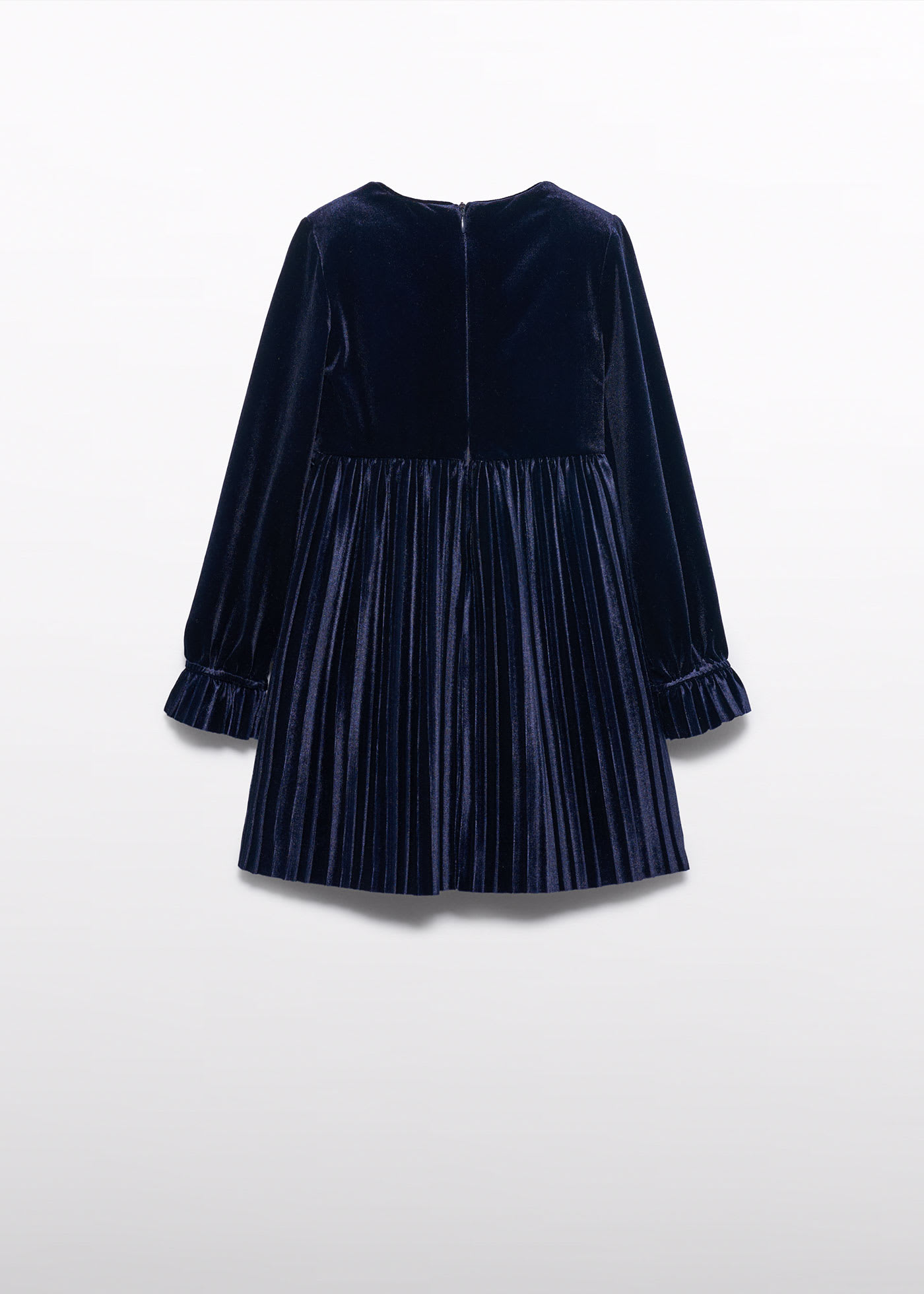 Vestido terciopelo plisado niña