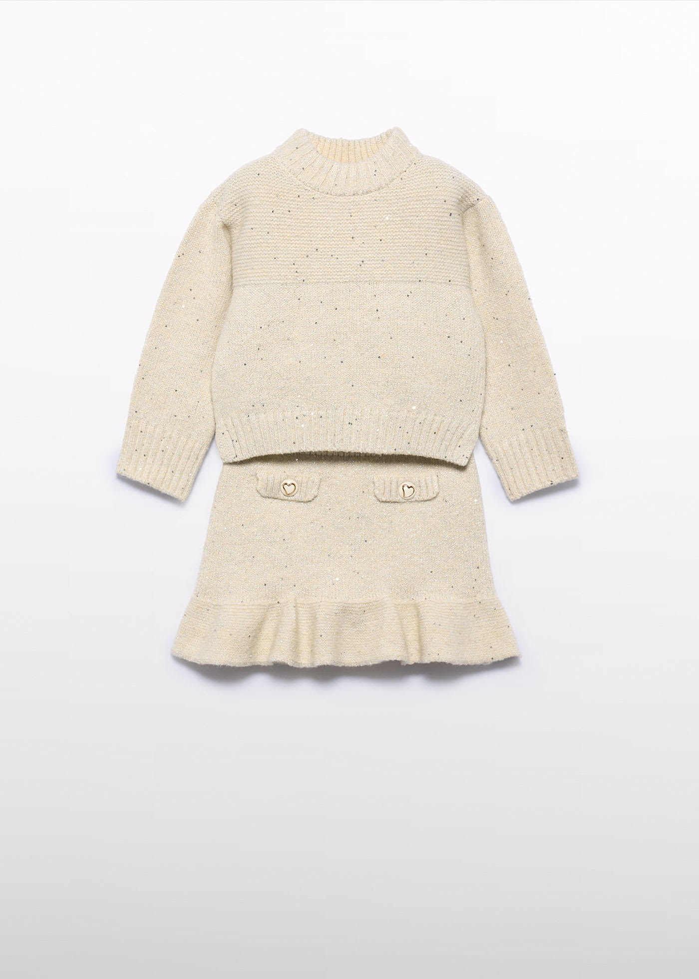 girls knit skirt set