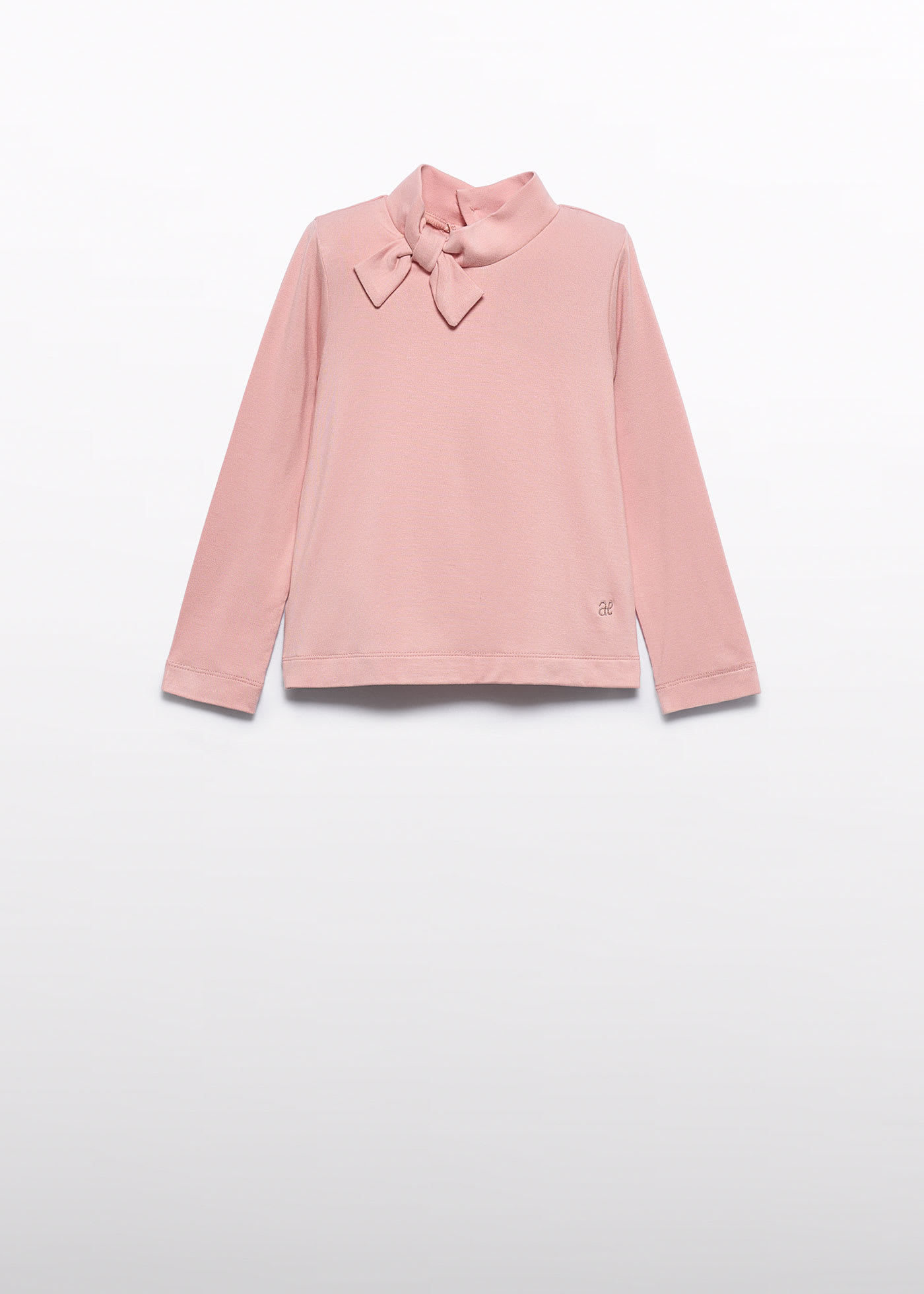Girl Turtleneck with Bow Tie