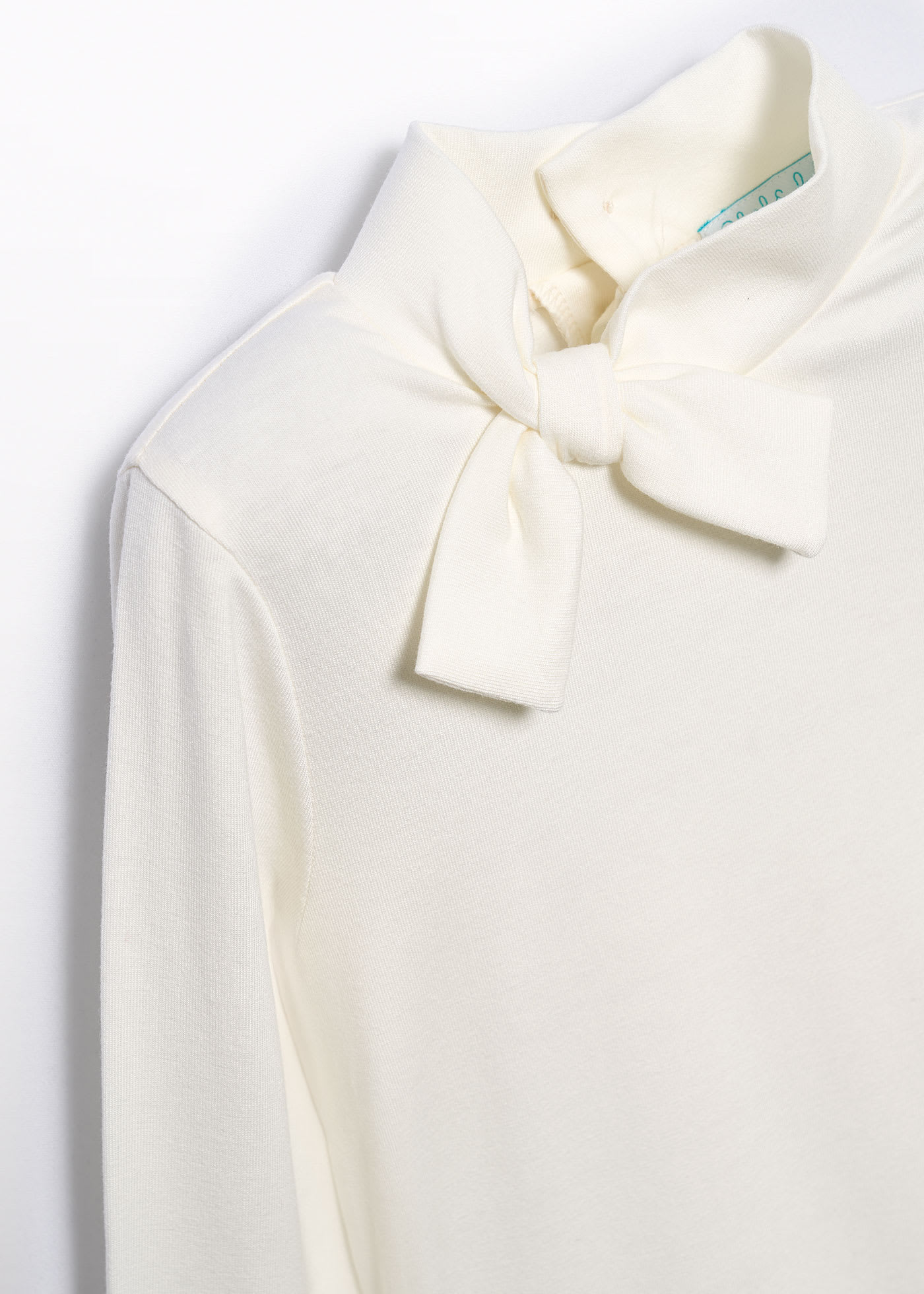 T-shirt col cheminée nœud fille